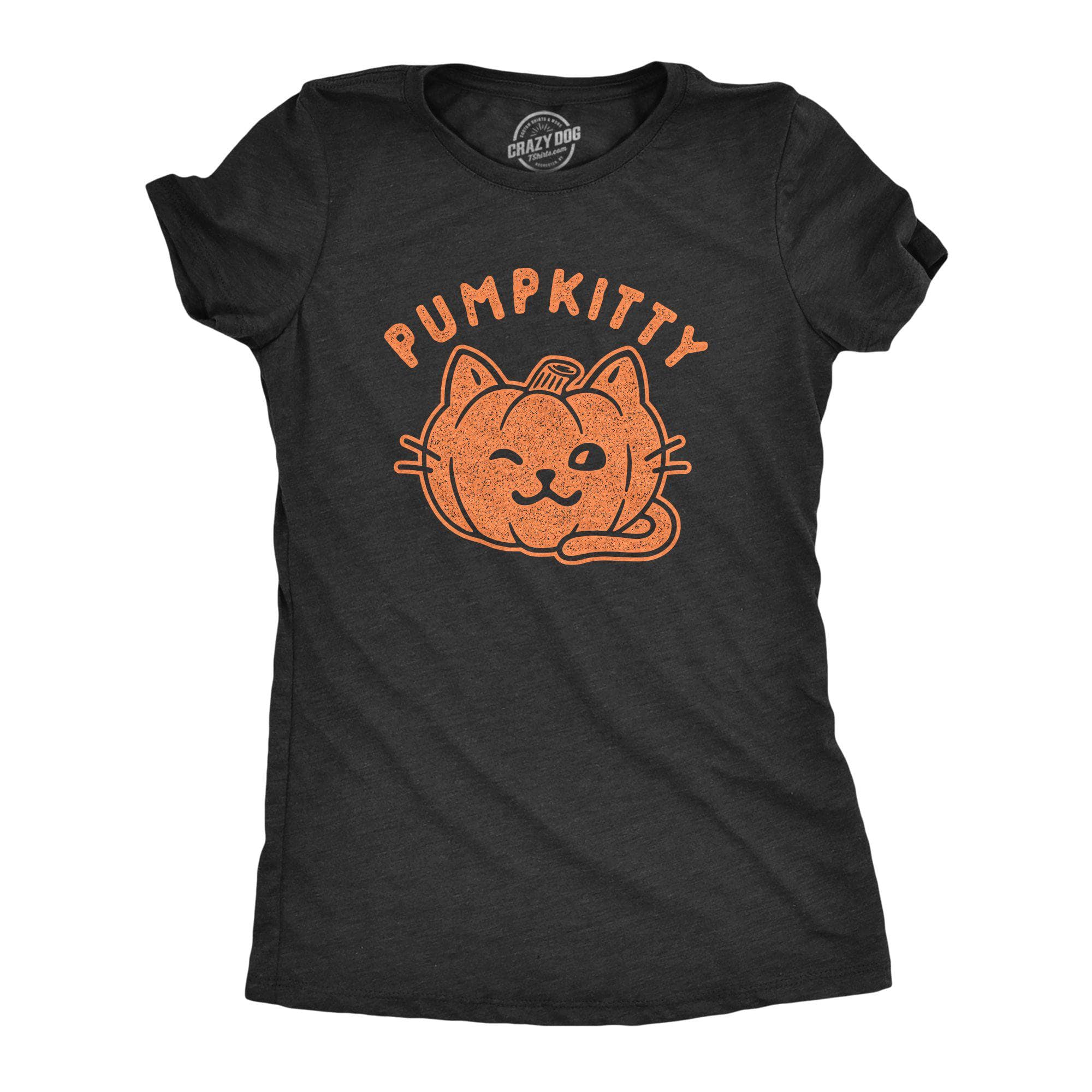 Pumpkitty Women's Tshirt - Crazy Dog T-Shirts
