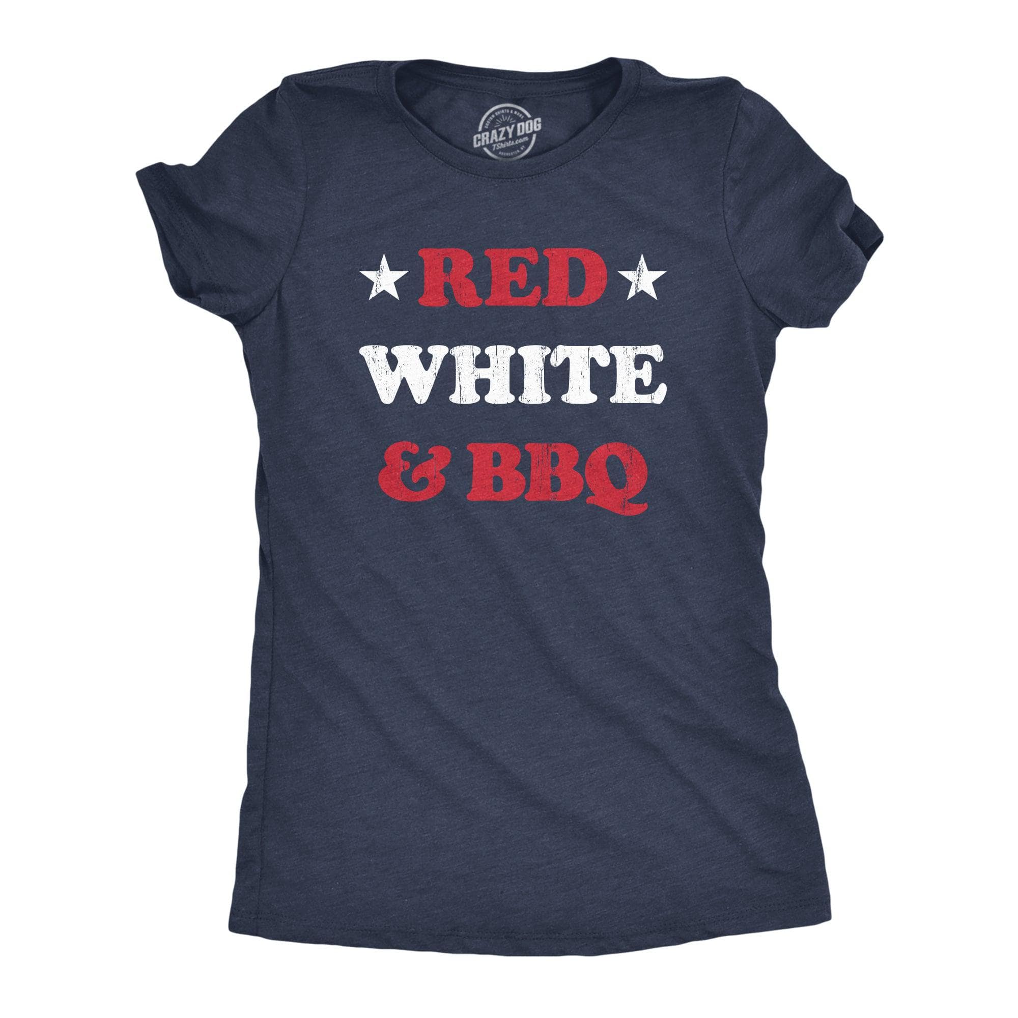 Red White And BBQ Women's Tshirt  -  Crazy Dog T-Shirts