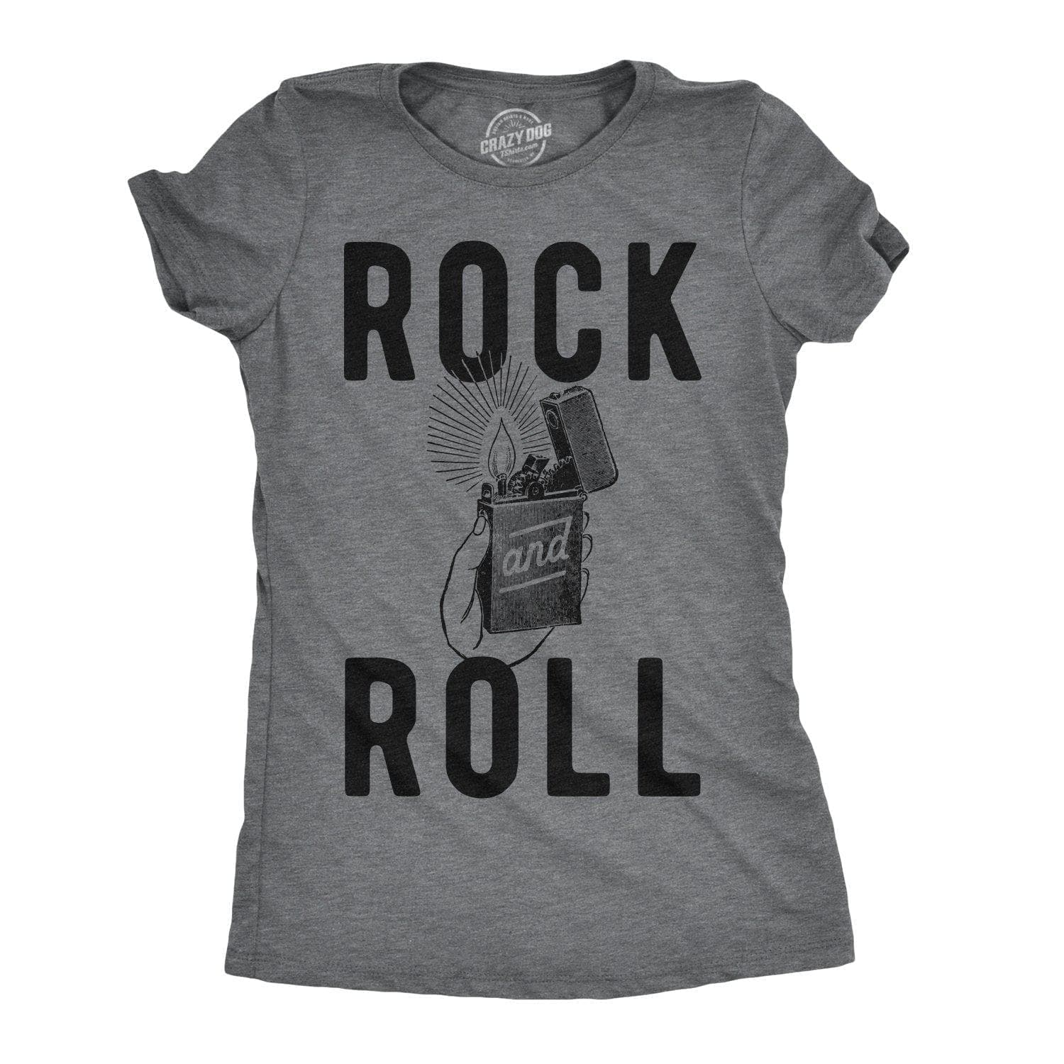 Rock And Roll Women's Tshirt  -  Crazy Dog T-Shirts