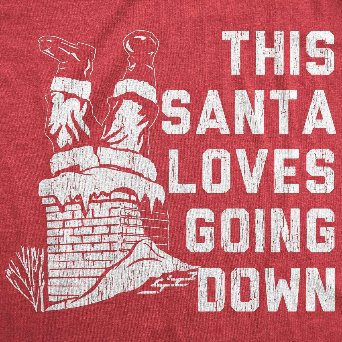 Santa Loves Going Down Women&#39;s Tshirt - Crazy Dog T-Shirts