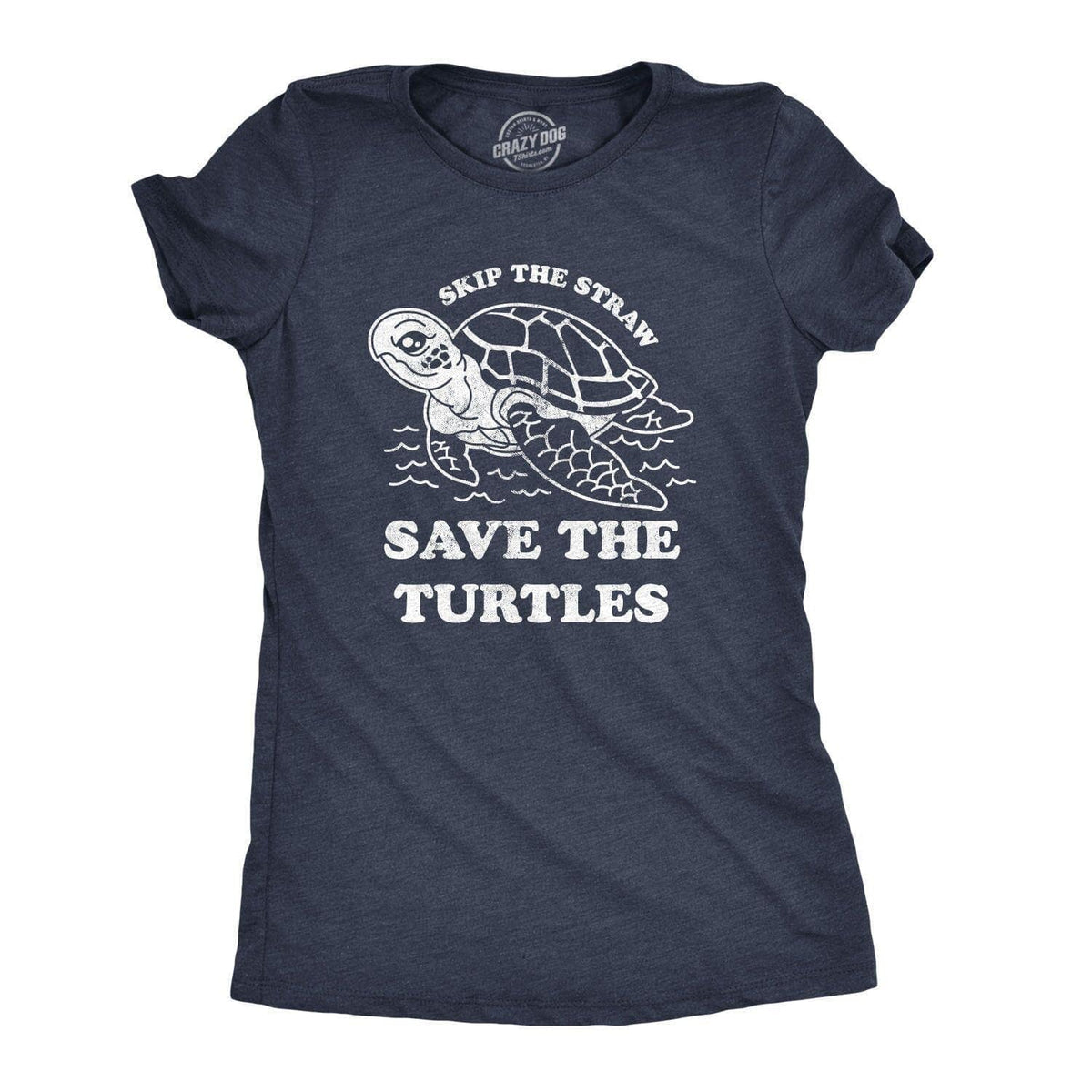 Save The Turtles Women&#39;s Tshirt  -  Crazy Dog T-Shirts