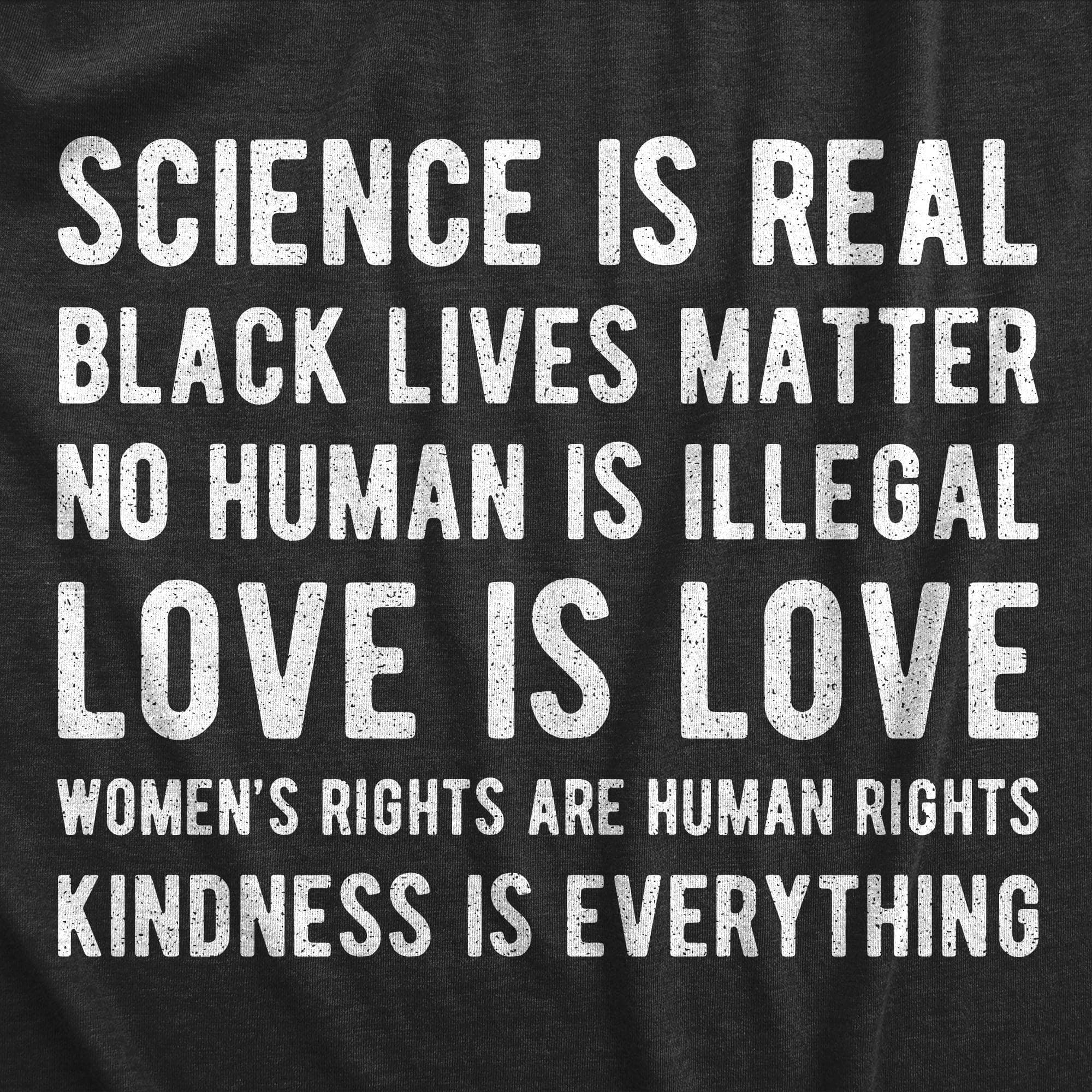 Science Is Real Black Lives Matter Women's Tshirt - Crazy Dog T-Shirts