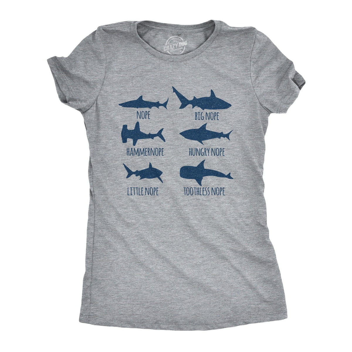 Shark Nope Women&#39;s Tshirt  -  Crazy Dog T-Shirts