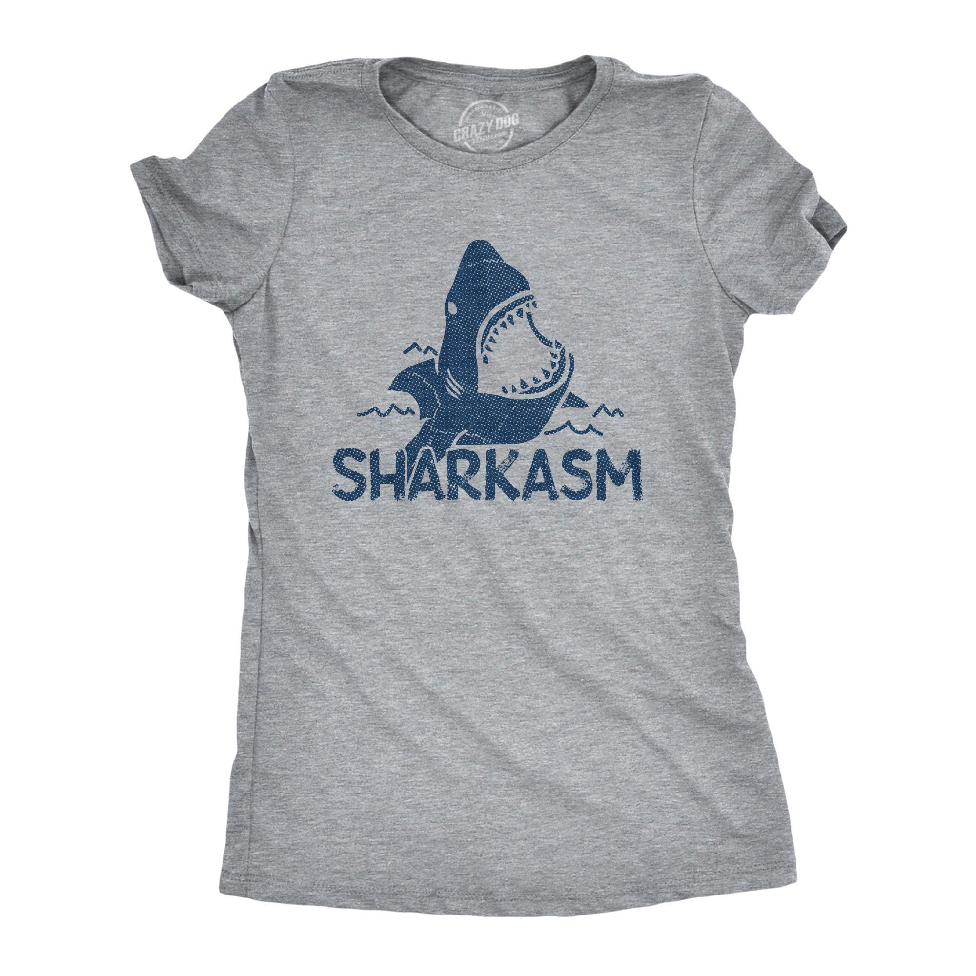 Sharkasm Women's Tshirt - Crazy Dog T-Shirts