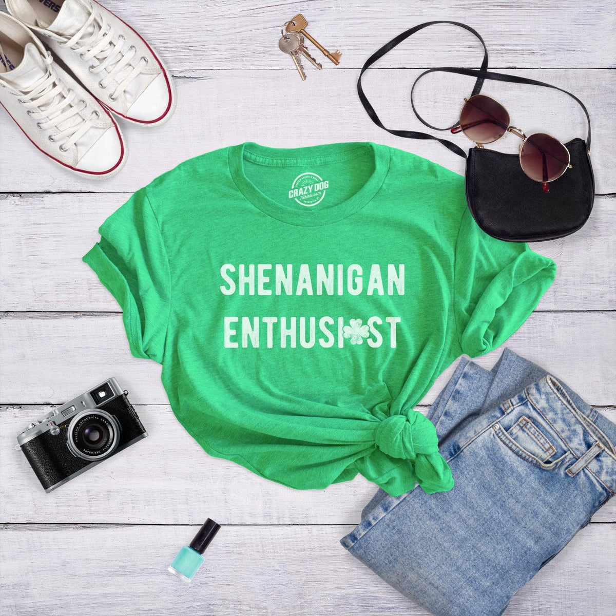 Shenanigan Enthusiast Women&#39;s Tshirt  -  Crazy Dog T-Shirts