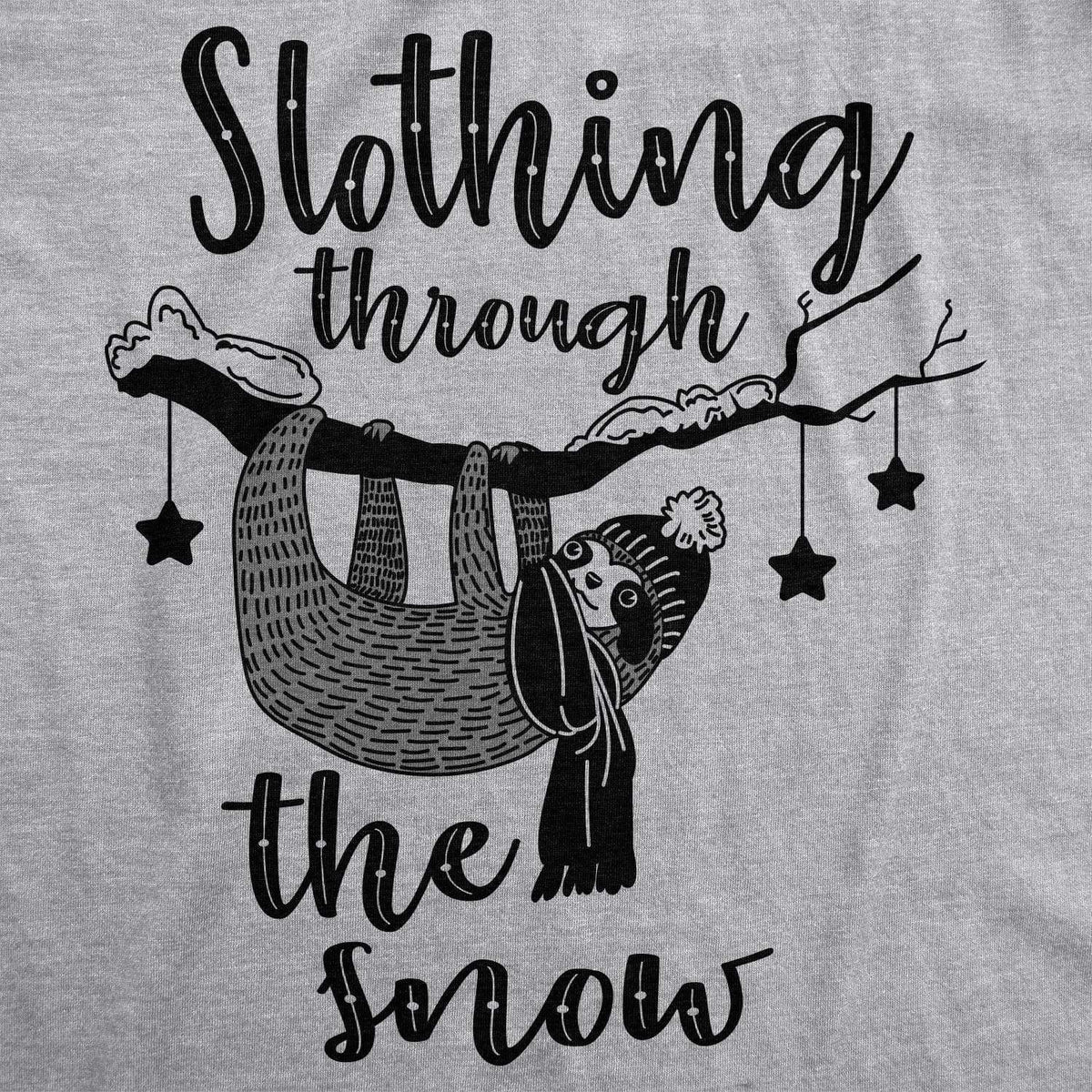 Slothing Through The Snow Women&#39;s Tshirt - Crazy Dog T-Shirts