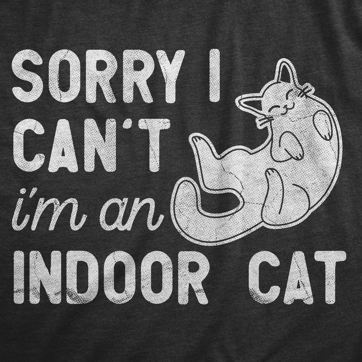 Sorry I Cant Im An Indoor Cat Women&#39;s Tshirt  -  Crazy Dog T-Shirts