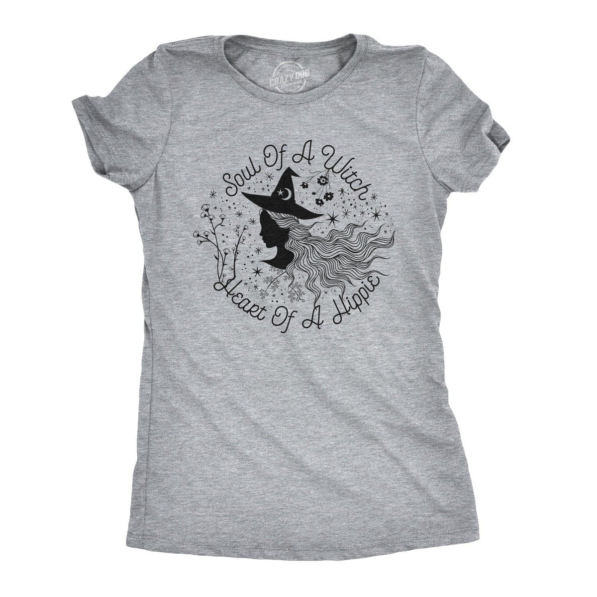 Soul Of A Witch Heart Of A Hippie Women&#39;s Tshirt  -  Crazy Dog T-Shirts