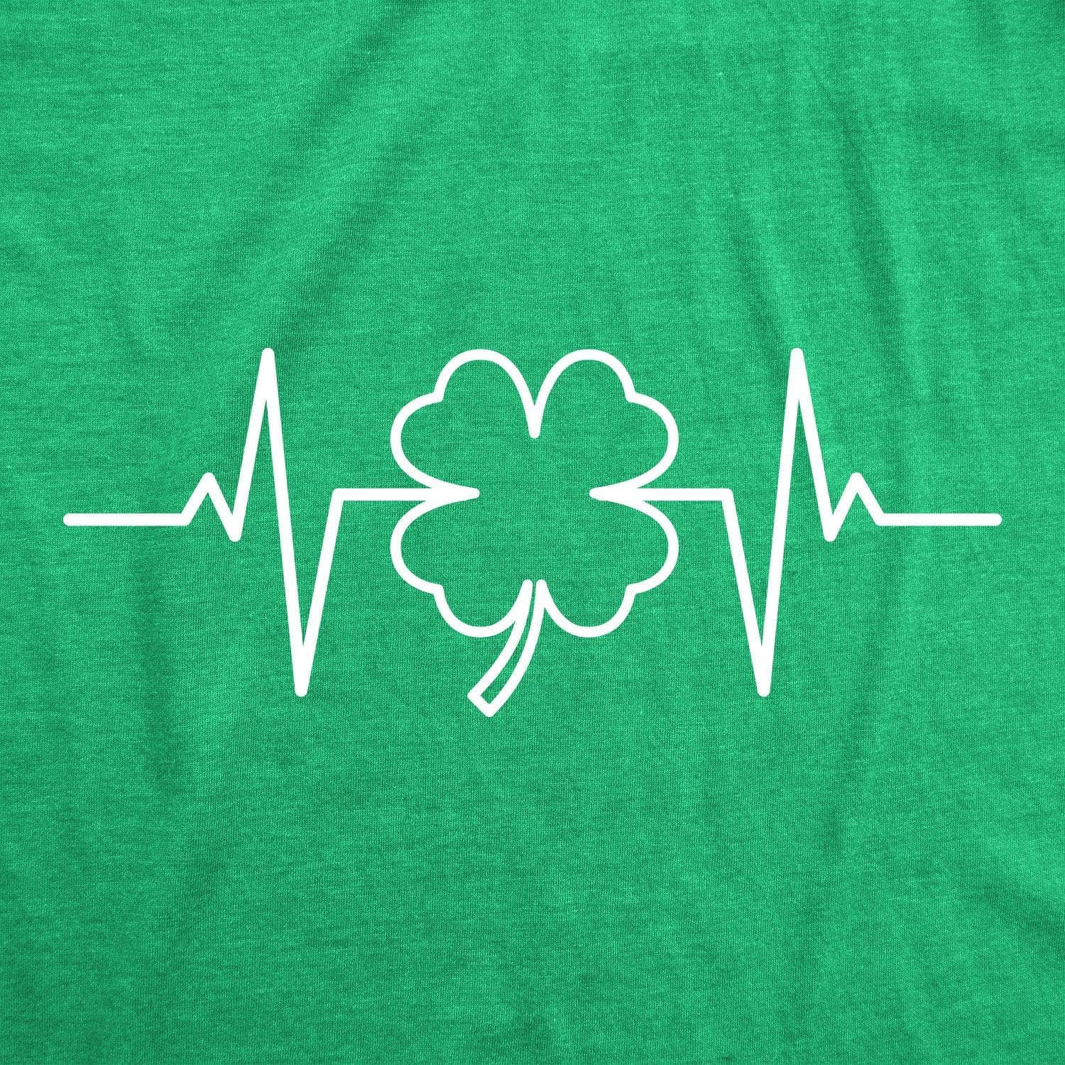 St. Patrick's Heart Beat Women's Tshirt  -  Crazy Dog T-Shirts