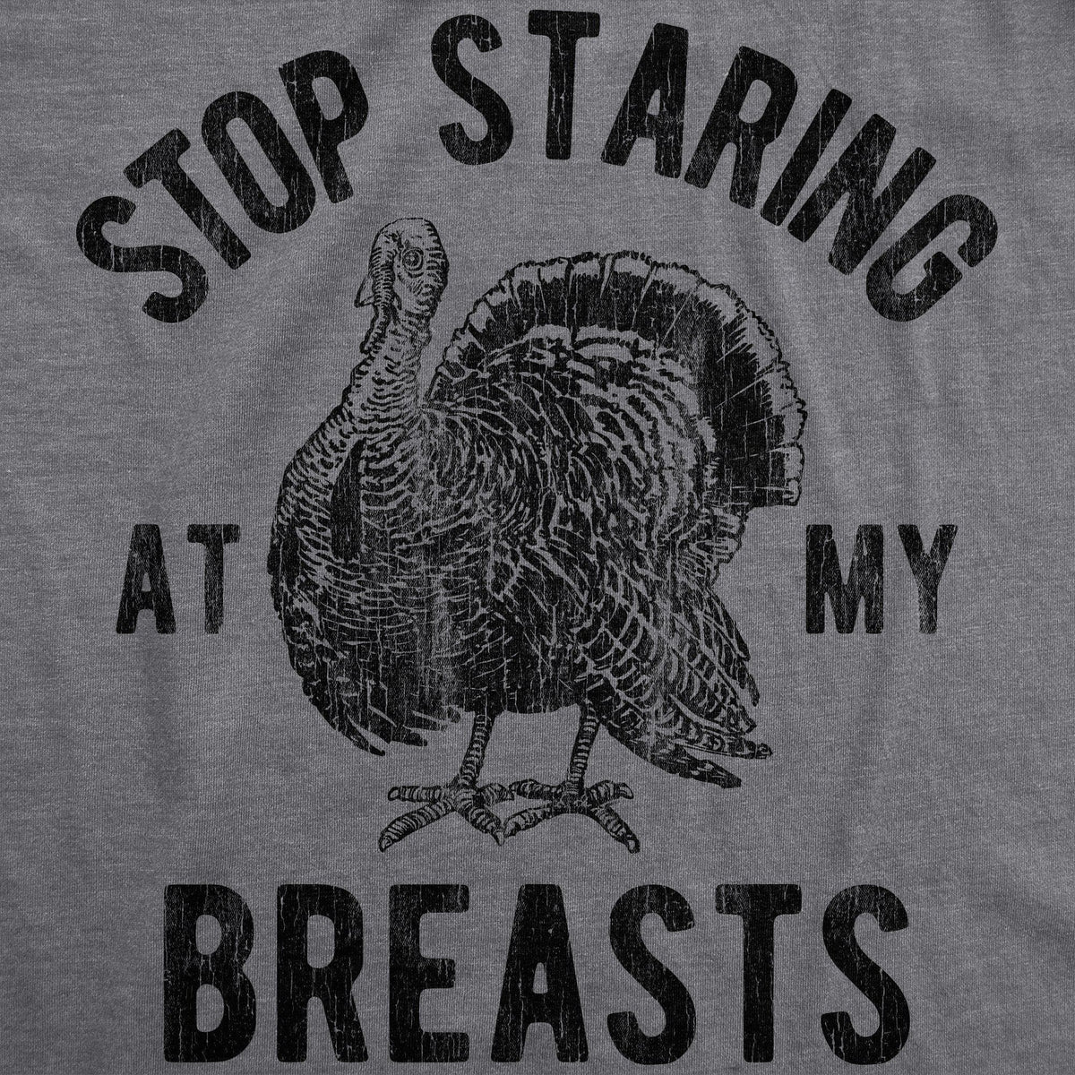 Stop Staring At My Breasts Women&#39;s Tshirt - Crazy Dog T-Shirts