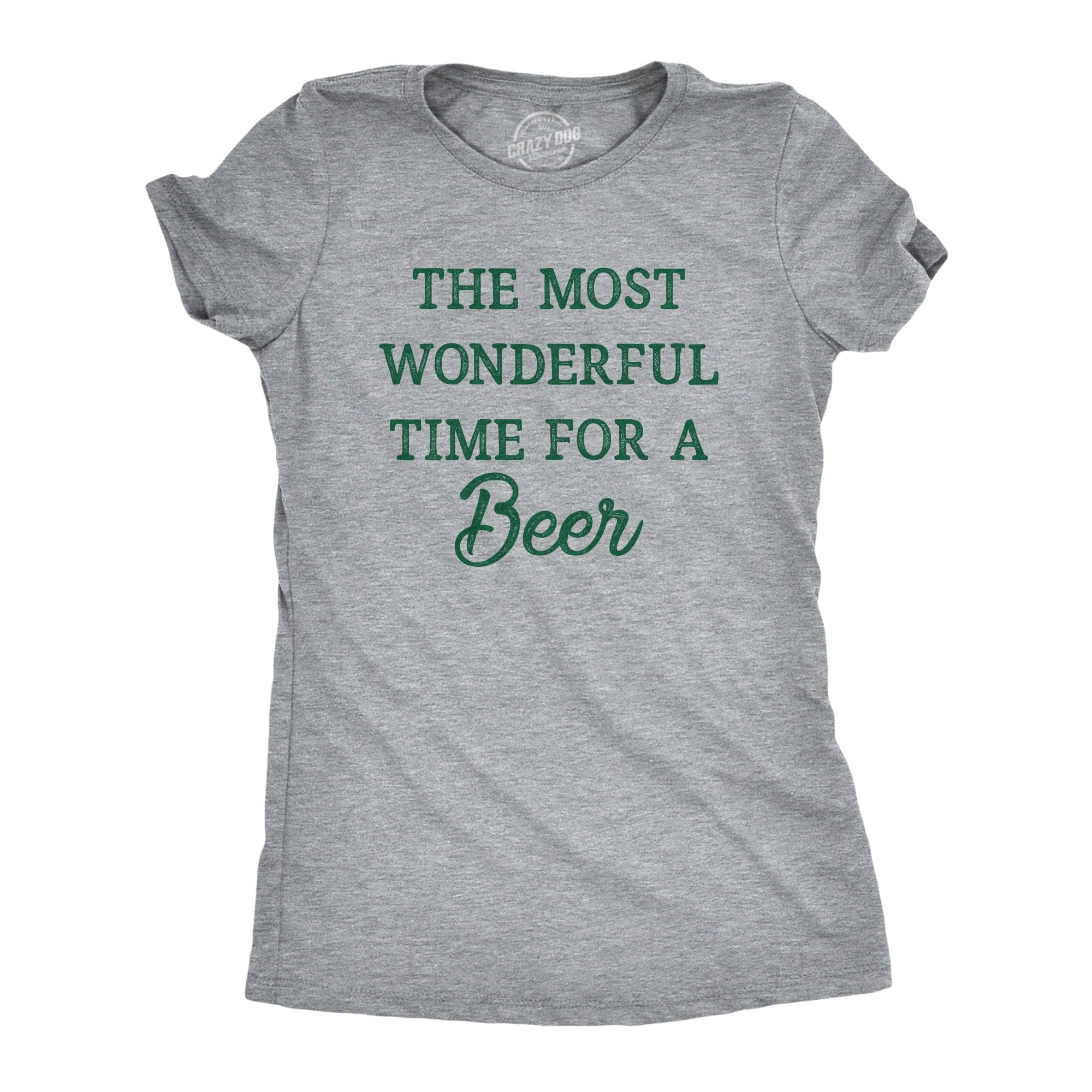 The Most Wonderful Time For A Beer Women's Tshirt  -  Crazy Dog T-Shirts