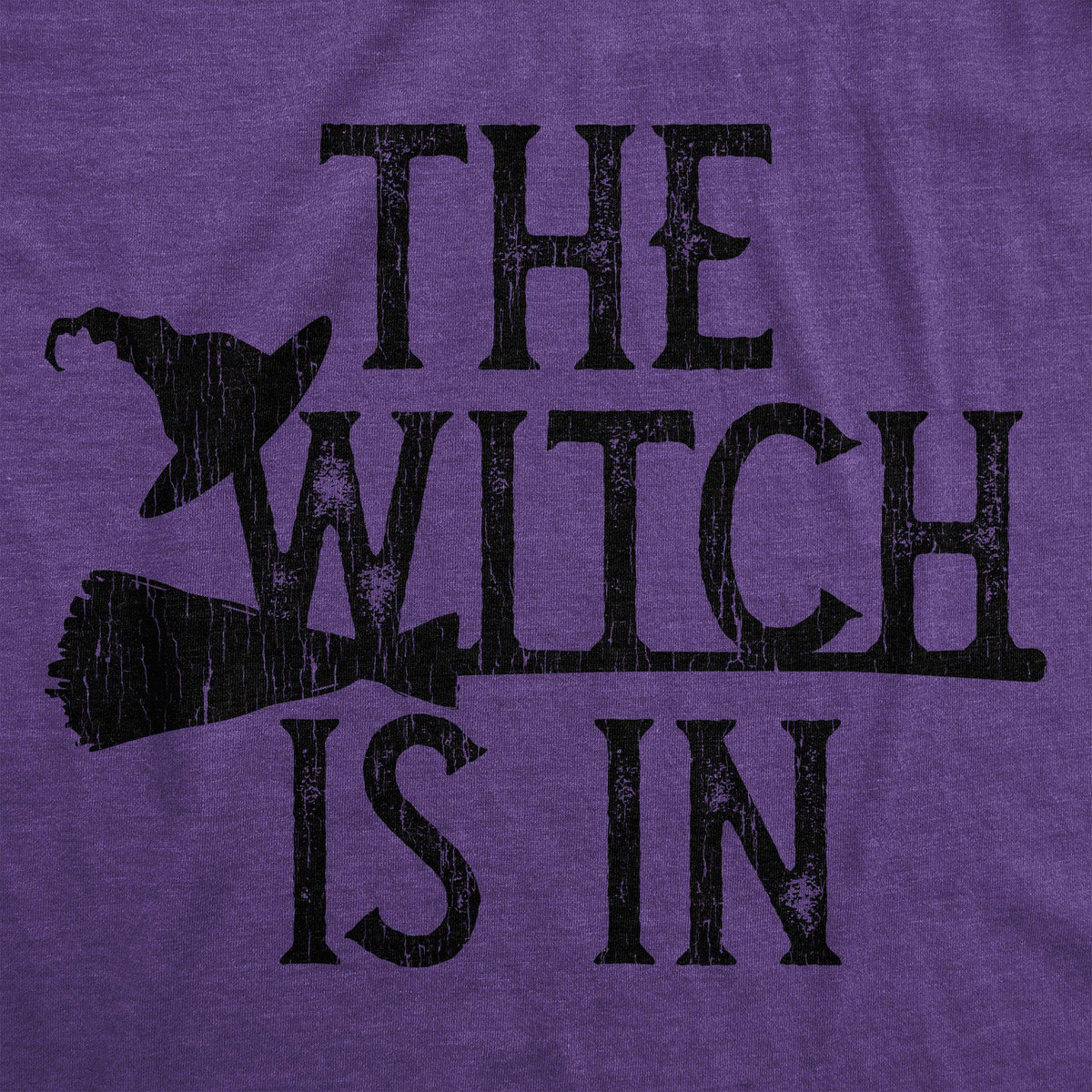 The Witch Is In Broomstick Women&#39;s Tshirt - Crazy Dog T-Shirts