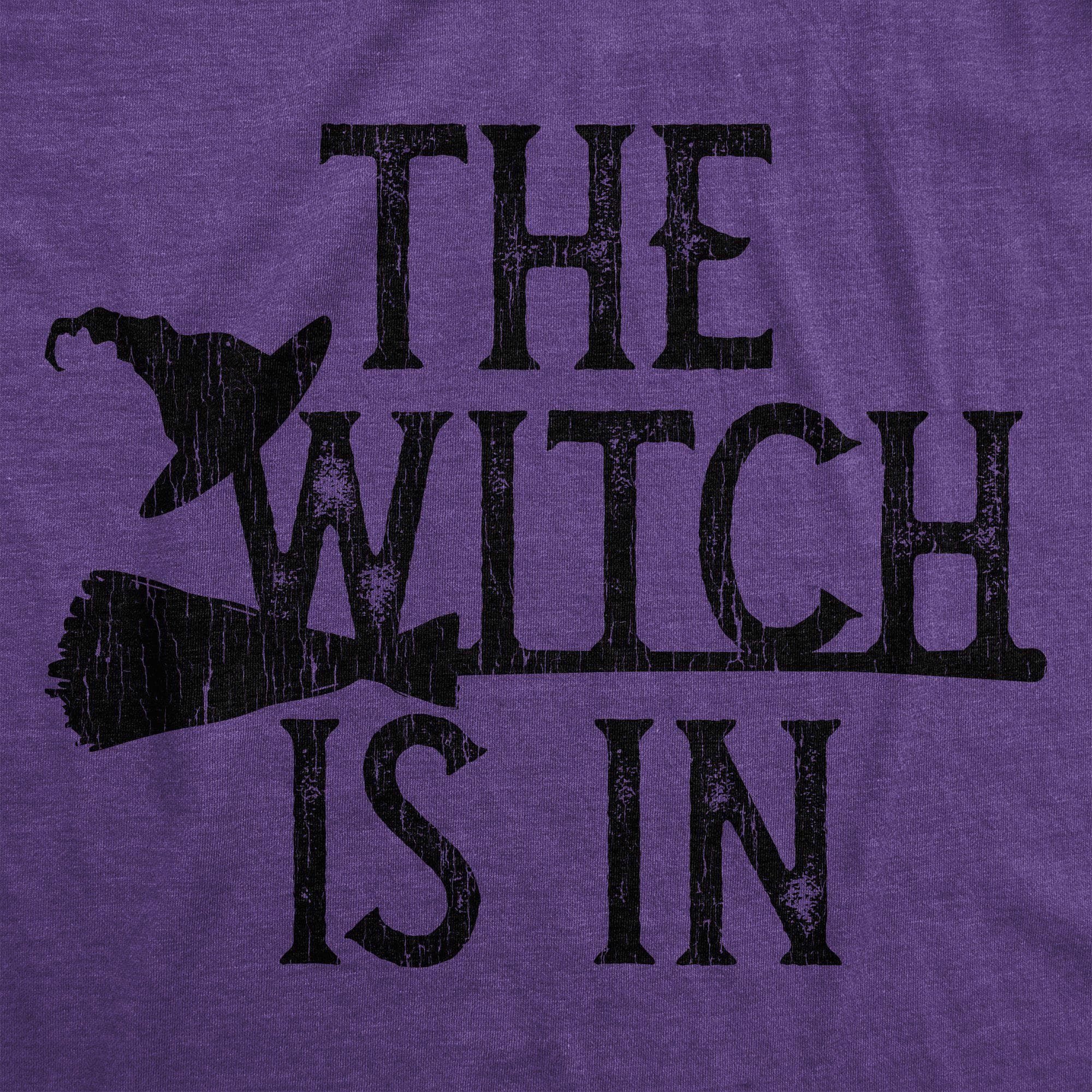 The Witch Is In Broomstick Women's Tshirt - Crazy Dog T-Shirts
