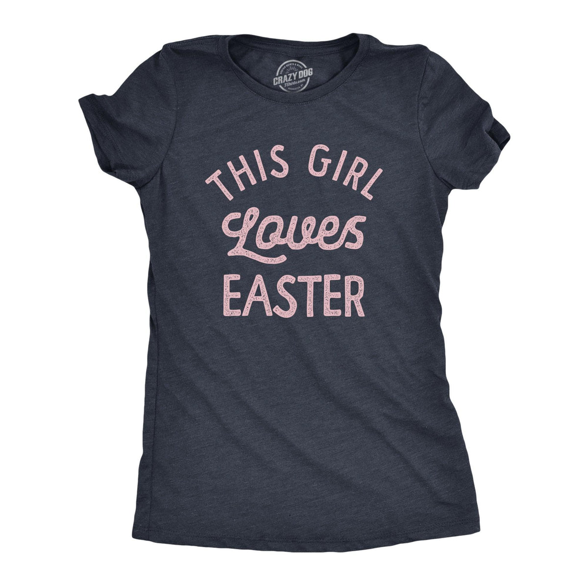 This Girl Loves Easter Women&#39;s Tshirt  -  Crazy Dog T-Shirts