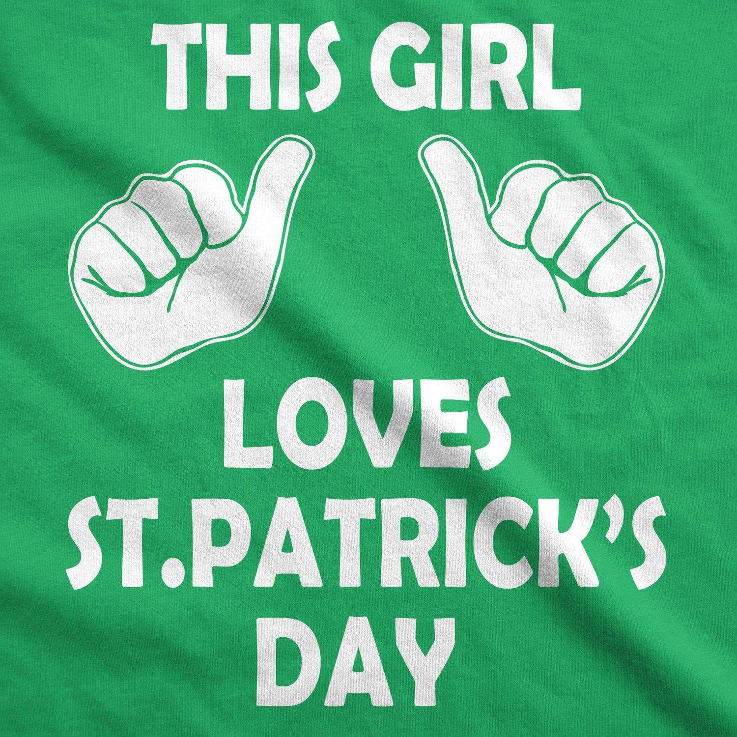 This Girl Loves St. Patrick's Day Women's Tshirt  -  Crazy Dog T-Shirts
