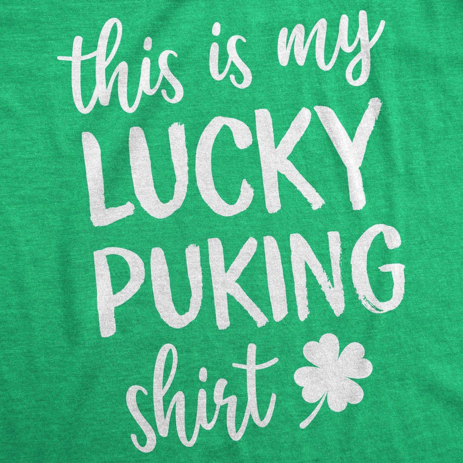 This Is My Lucky Puking Shirt Women's Tshirt - Crazy Dog T-Shirts