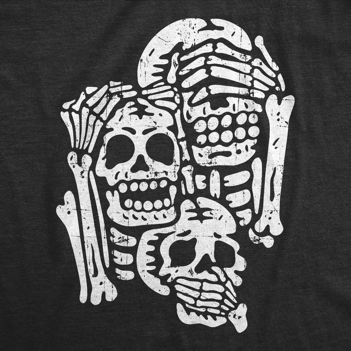 Three Wise Skeletons Women&#39;s Tshirt  -  Crazy Dog T-Shirts