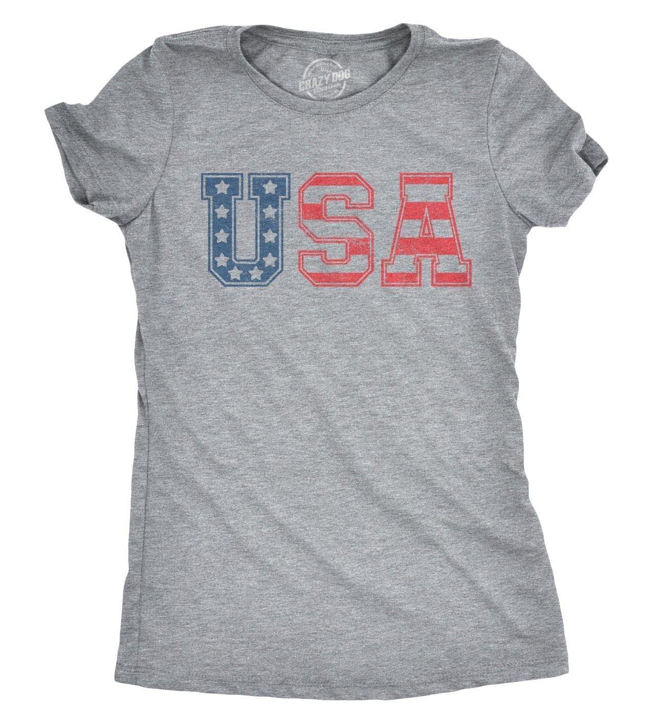 USA Women's Tshirt - Crazy Dog T-Shirts