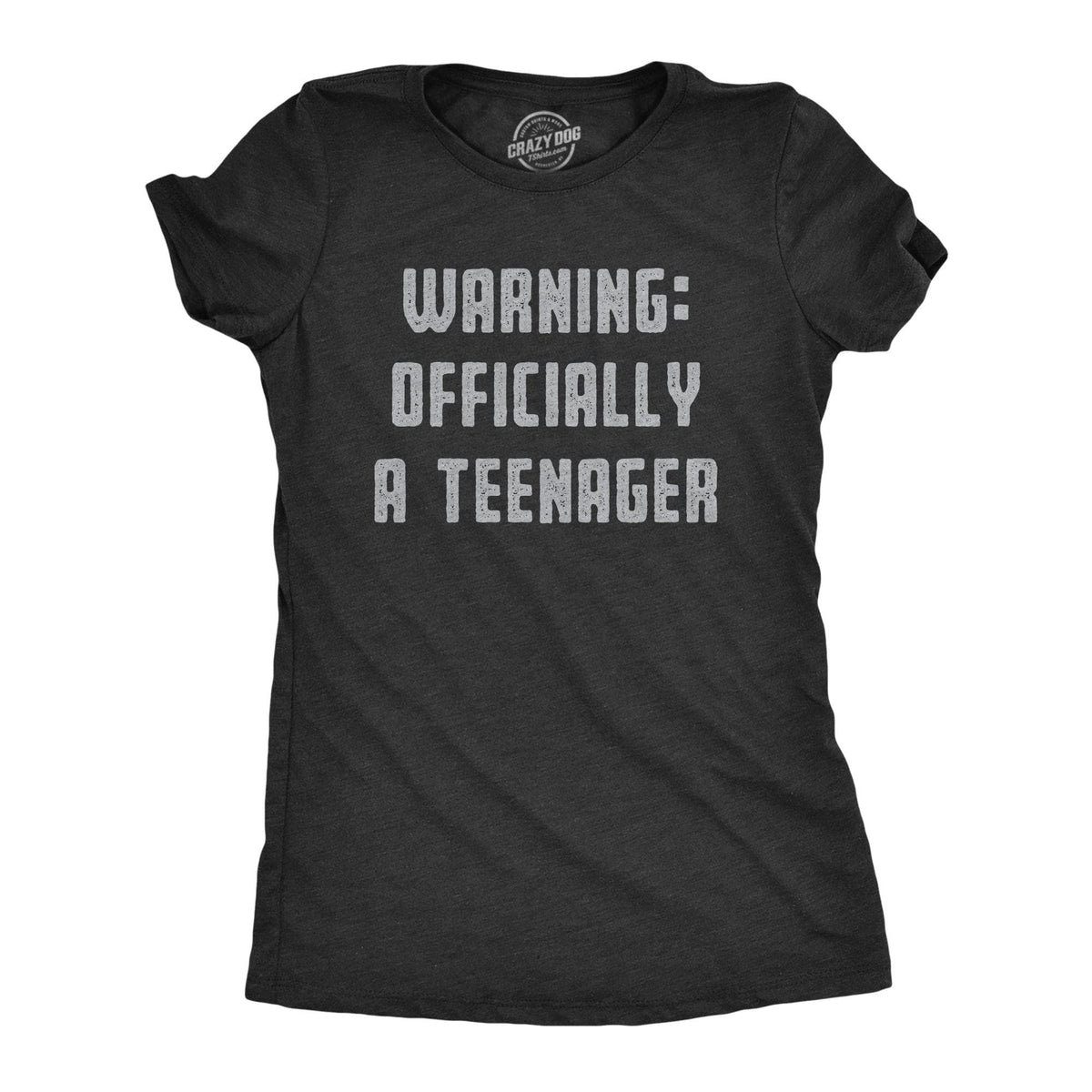 Warning: Offically A Teenager Women&#39;s Tshirt - Crazy Dog T-Shirts