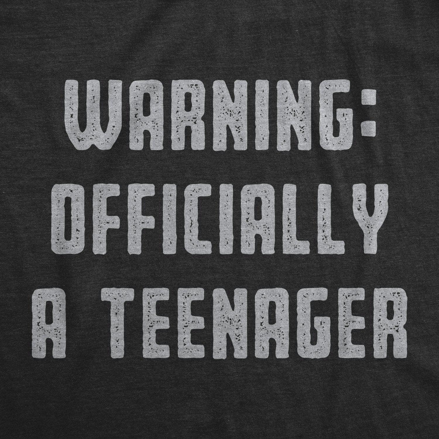 Warning: Offically A Teenager Women's Tshirt - Crazy Dog T-Shirts