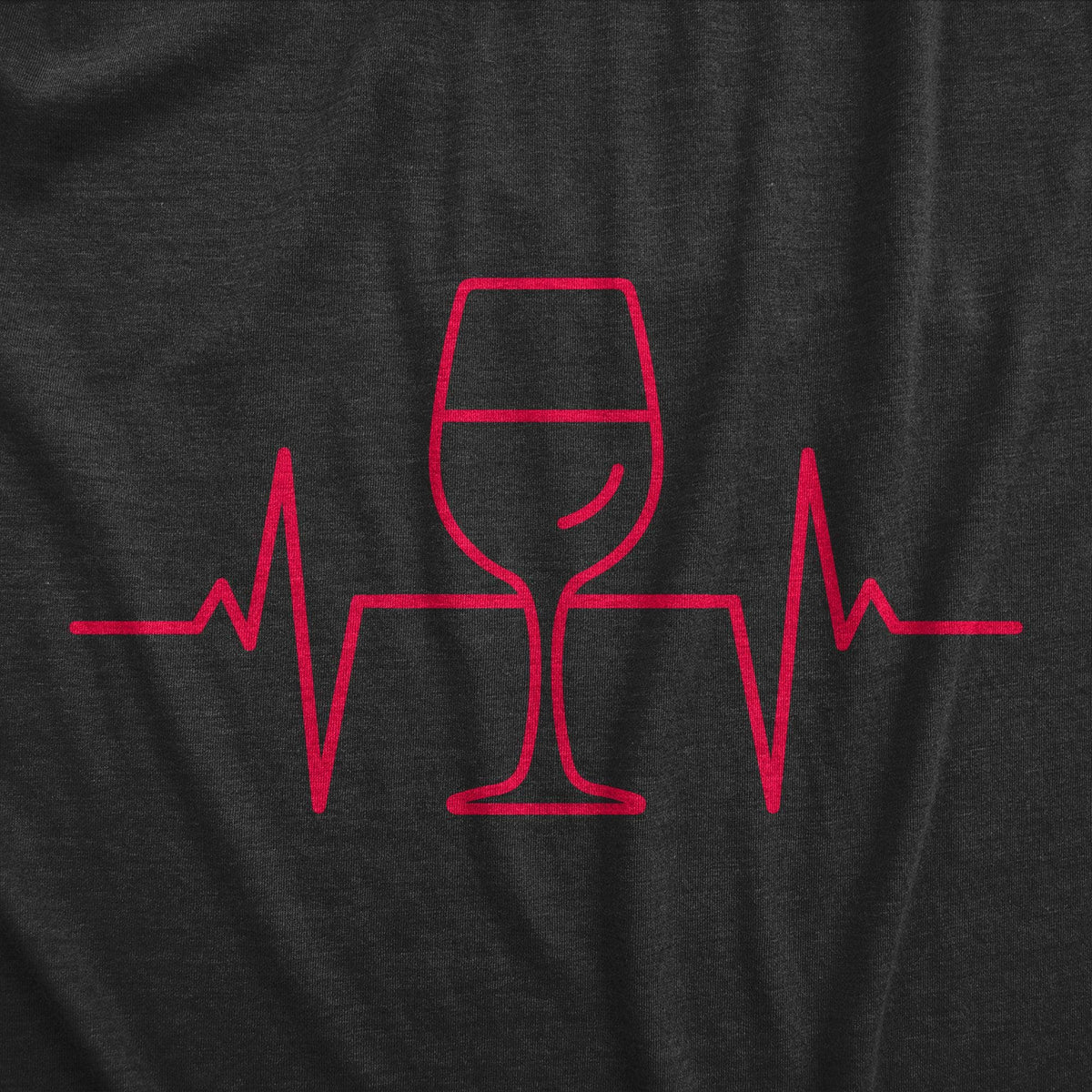 Wine Glass Heart Beat Women&#39;s Tshirt  -  Crazy Dog T-Shirts