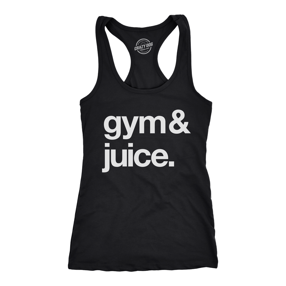 Gym and Juice Women's Tank Top  -  Crazy Dog T-Shirts