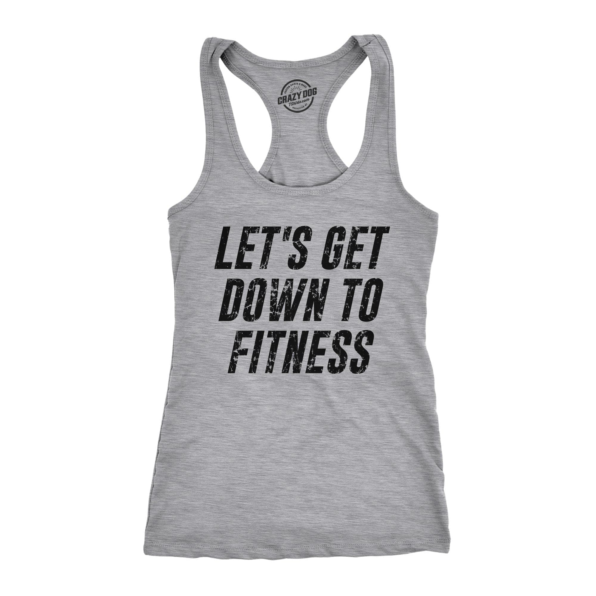 Let's Get Down To Fitness Women's Tank Top - Crazy Dog T-Shirts