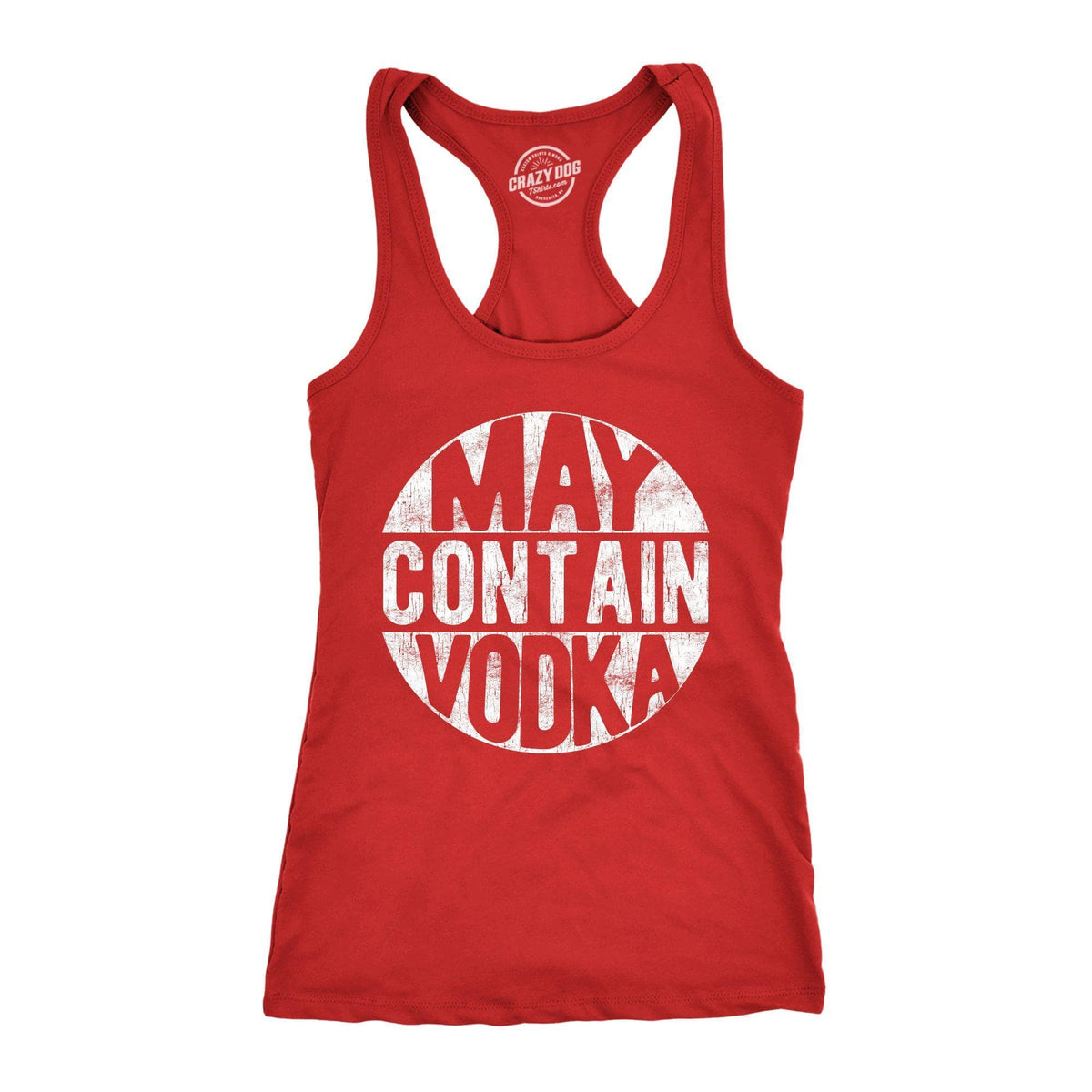 May Contain Vodka Women&#39;s Tank Top - Crazy Dog T-Shirts