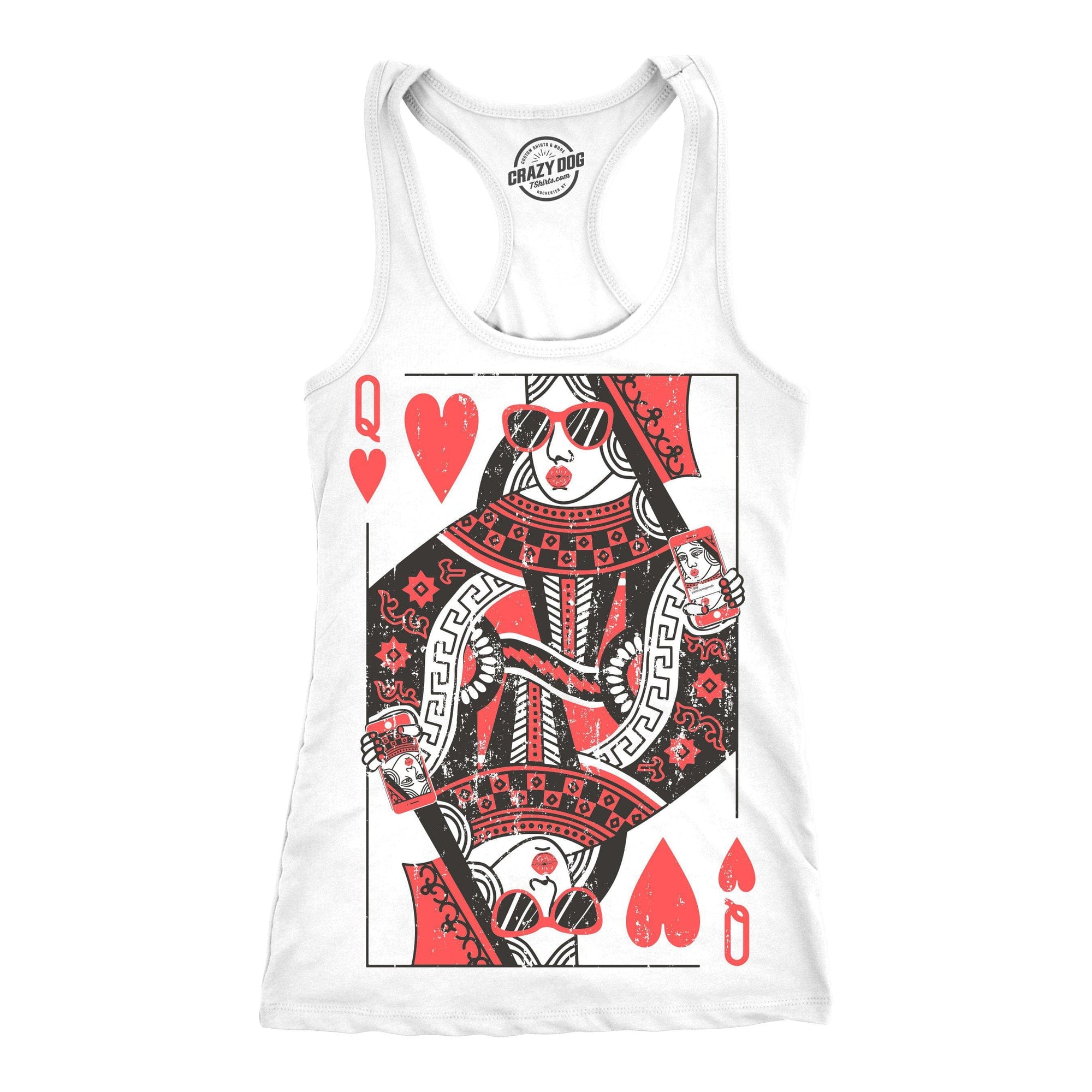 Queen Of Hearts Women's Tank Top  -  Crazy Dog T-Shirts
