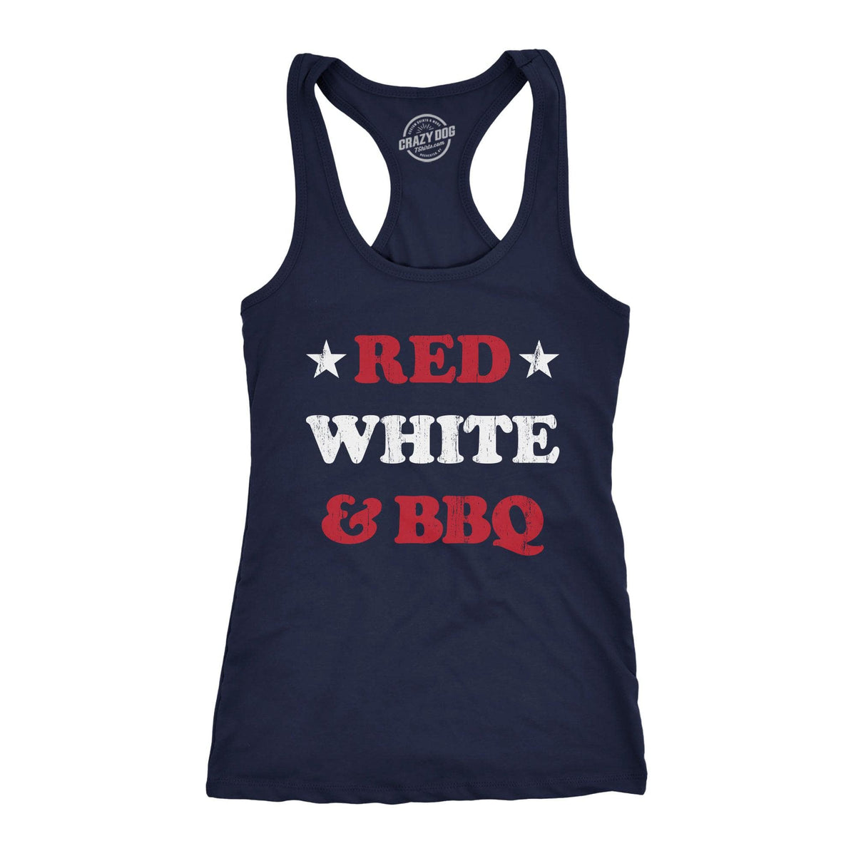 Red White And BBQ Women&#39;s Tank Top  -  Crazy Dog T-Shirts