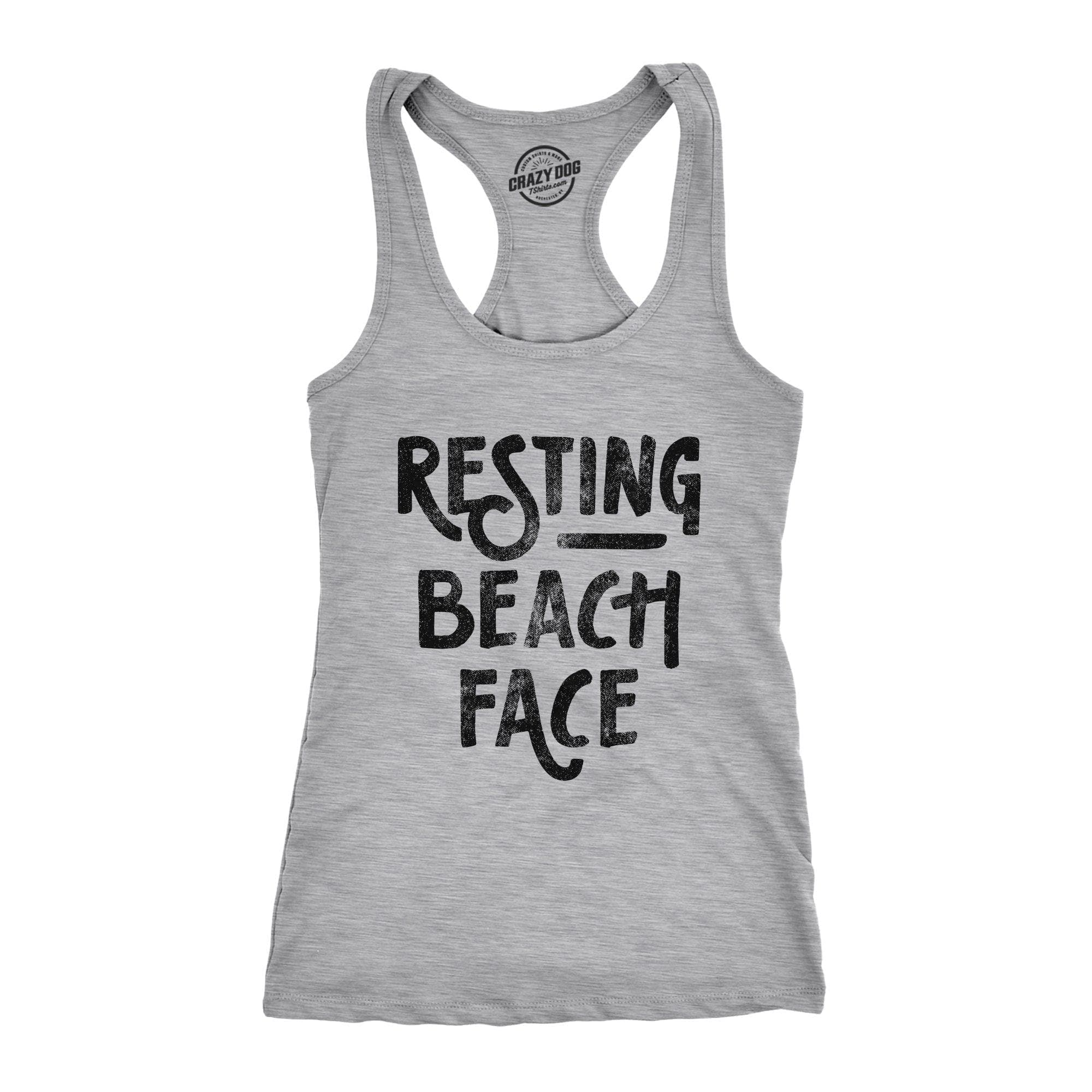 Resting Beach Face Women's Tank Top - Crazy Dog T-Shirts