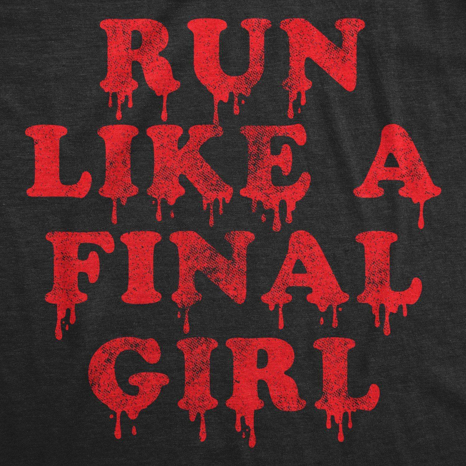 Run Like A Final Girl Women's Tank Top - Crazy Dog T-Shirts