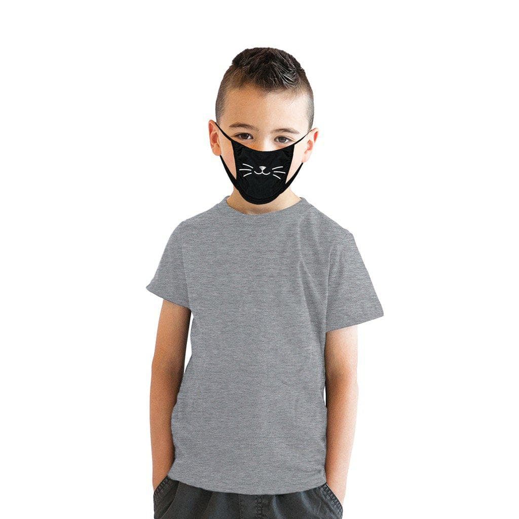 Youth Cat Mouth Face Mask Youth Mask - Crazy Dog T-Shirts