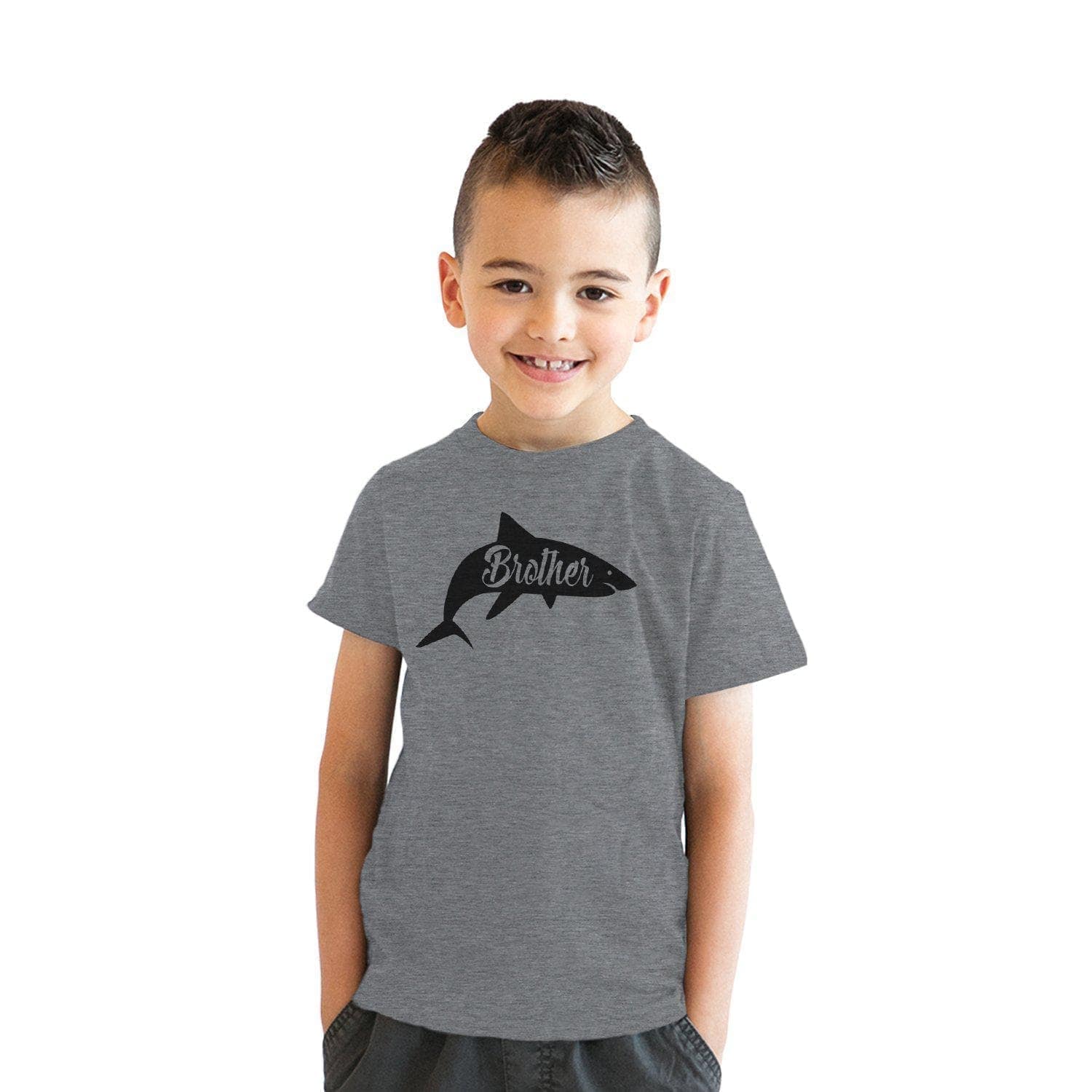 Brother Shark Youth Tshirt  -  Crazy Dog T-Shirts