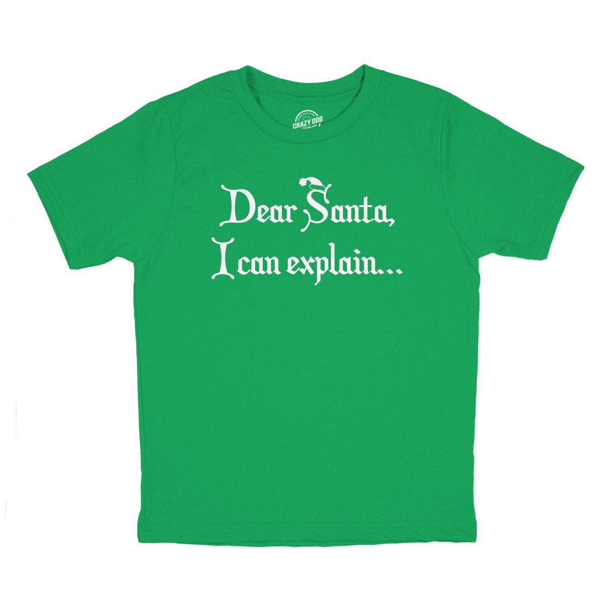 Dear Santa, I Can Explain Youth Tshirt - Crazy Dog T-Shirts