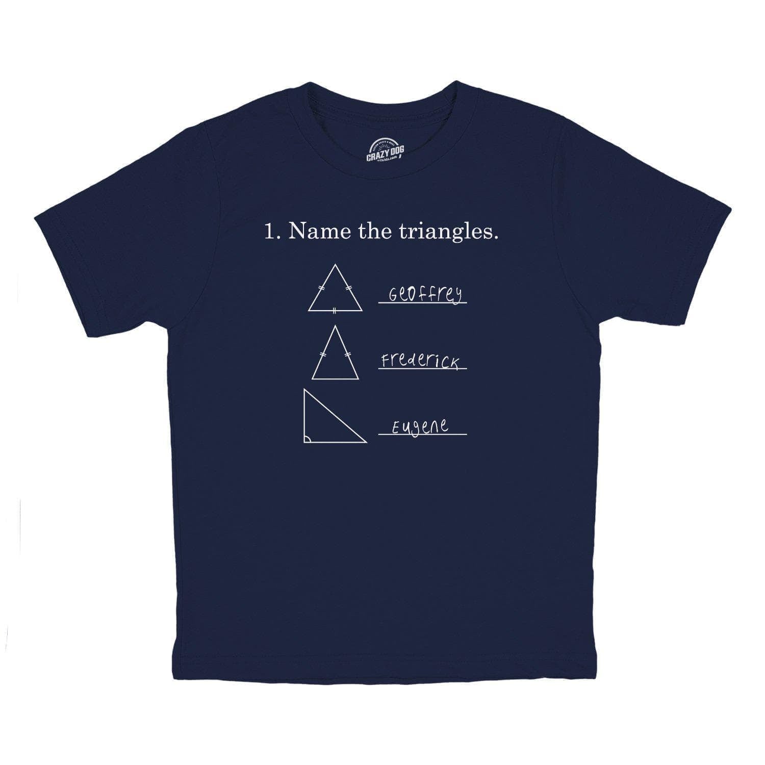 Name The Triangles Youth Tshirt - Crazy Dog T-Shirts