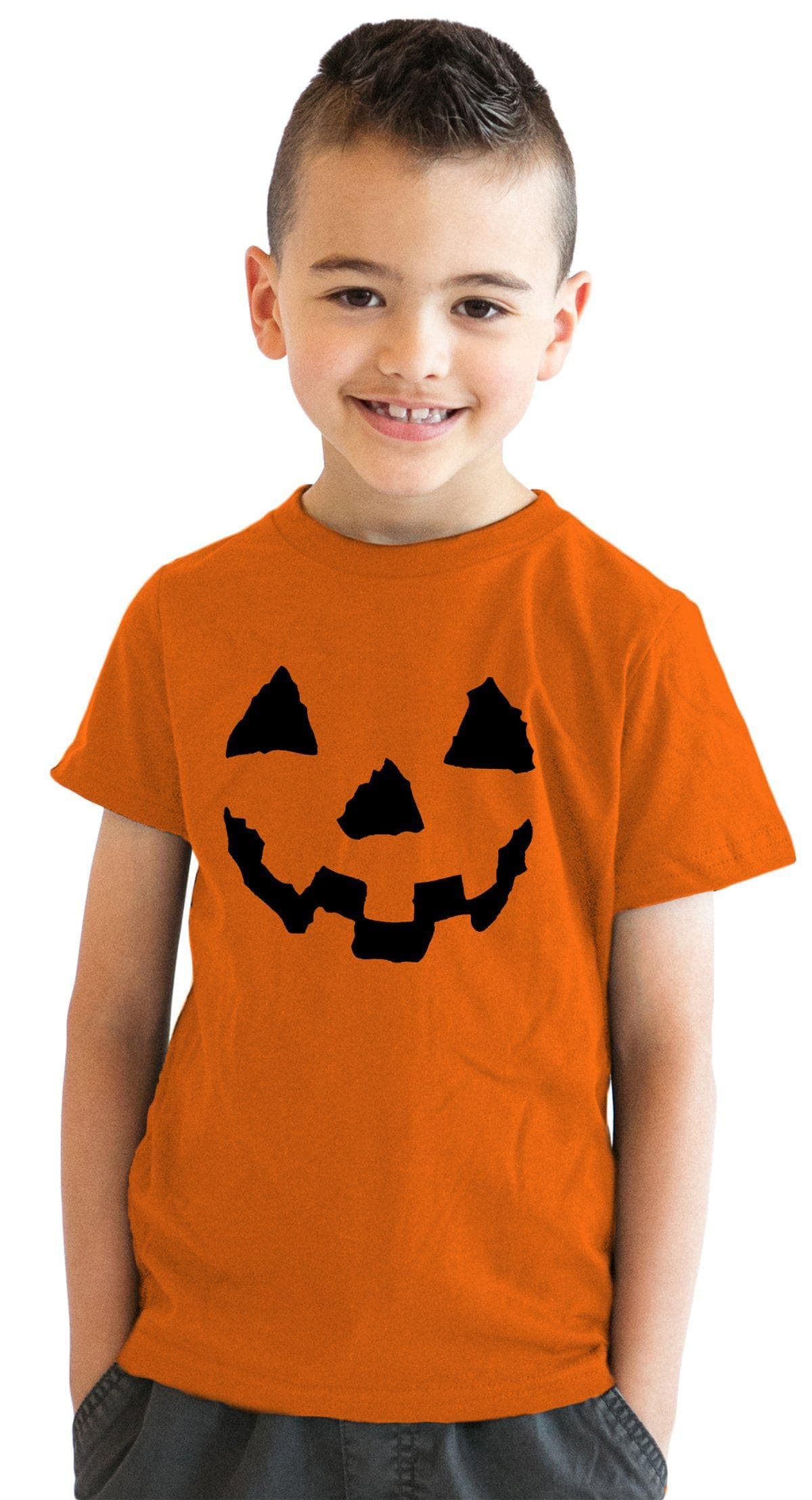 Pumpkin Face Youth Tshirt - Crazy Dog T-Shirts