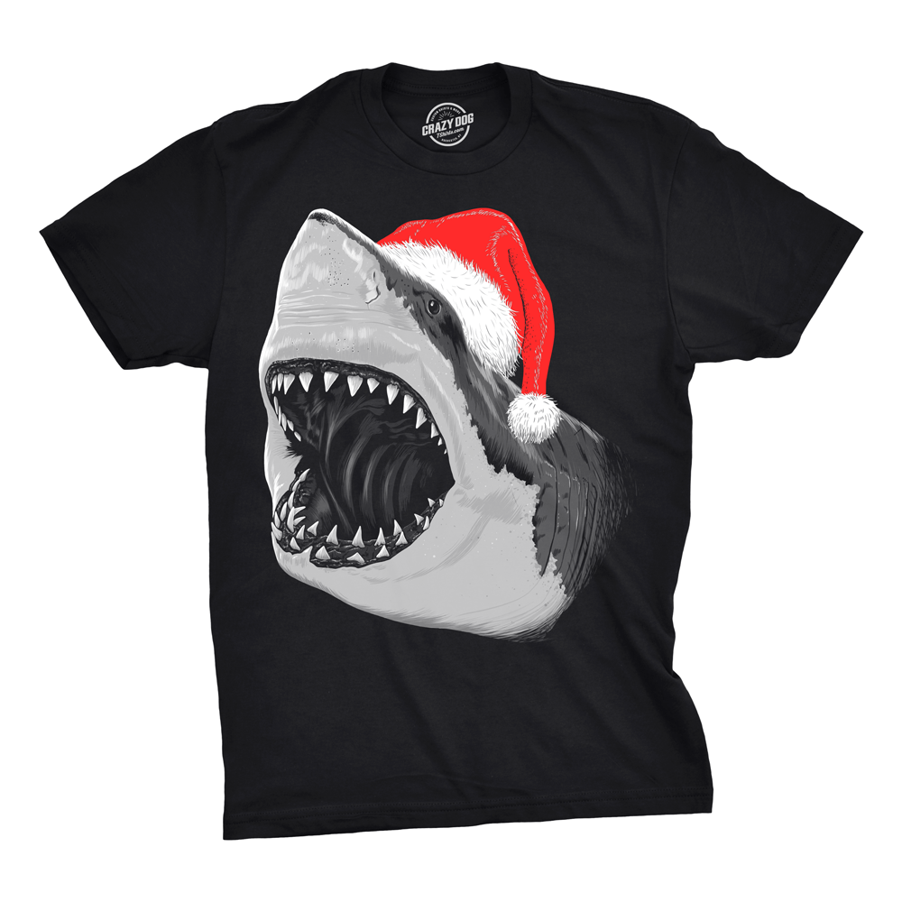 Santa Jaws Youth Tshirt - Crazy Dog T-Shirts