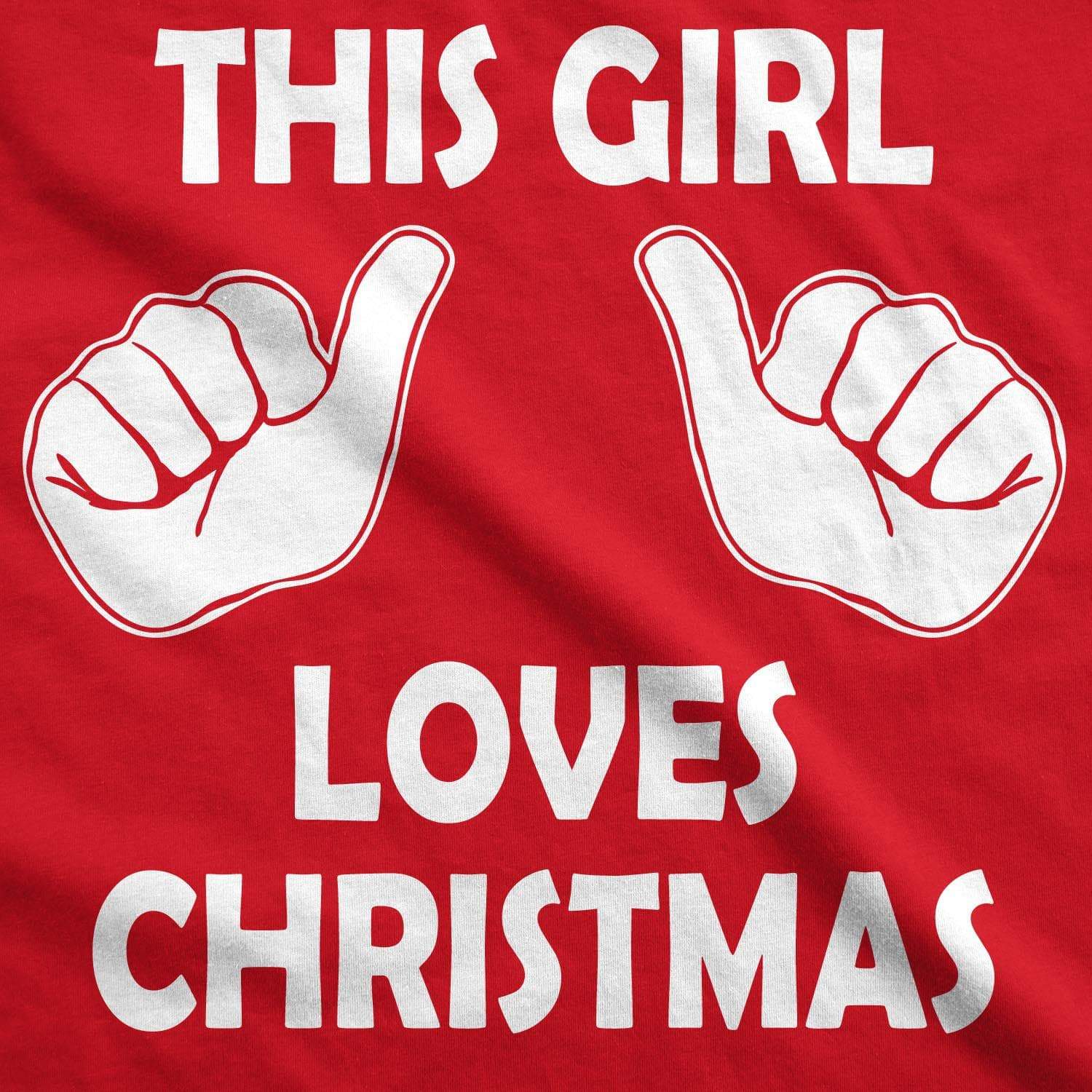 This Girl Loves Christmas Youth Tshirt - Crazy Dog T-Shirts