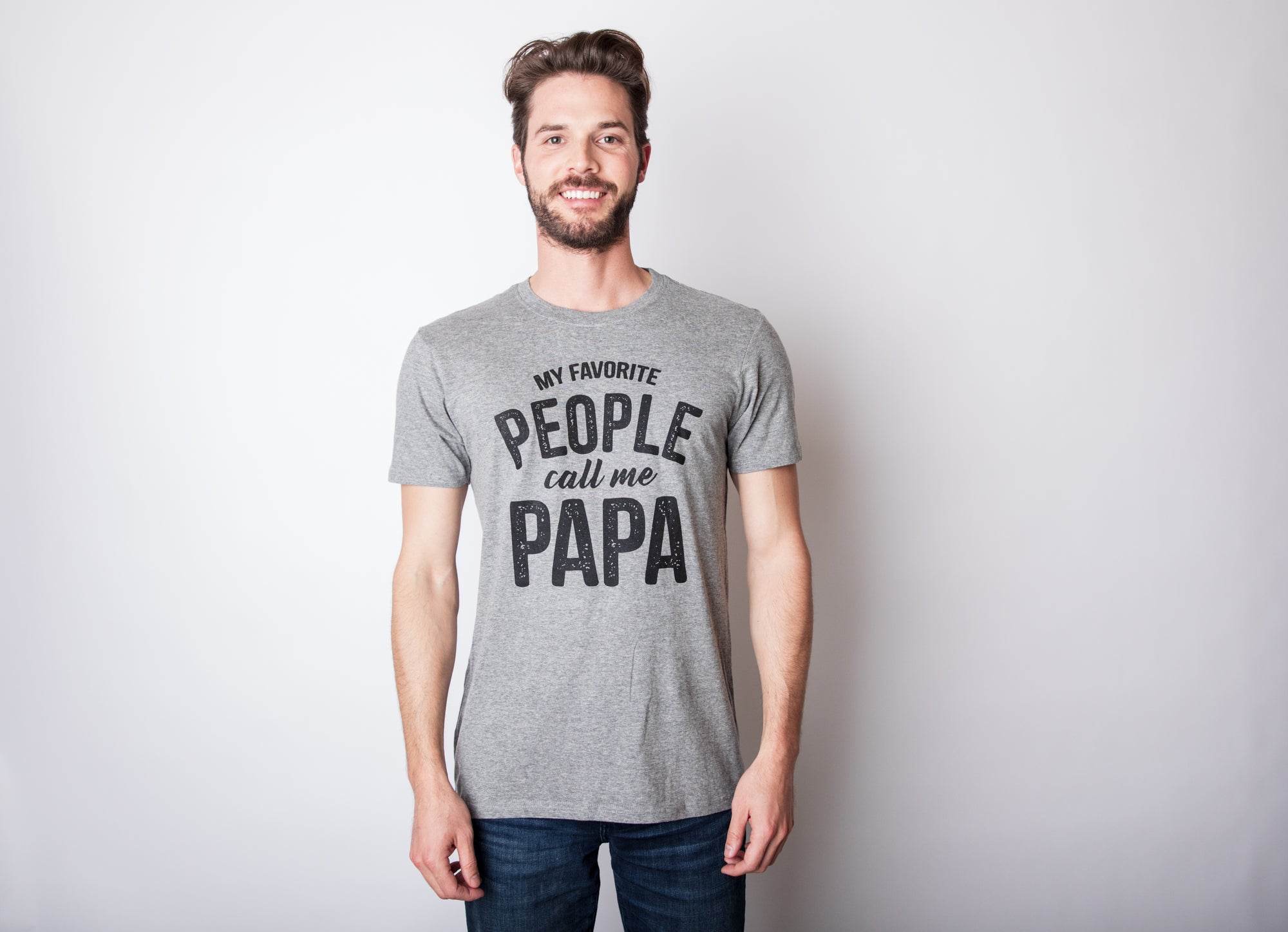 Father's Day Funny Gift Ideas Apparel Papa Baseball Font Dad Father T-Shirt
