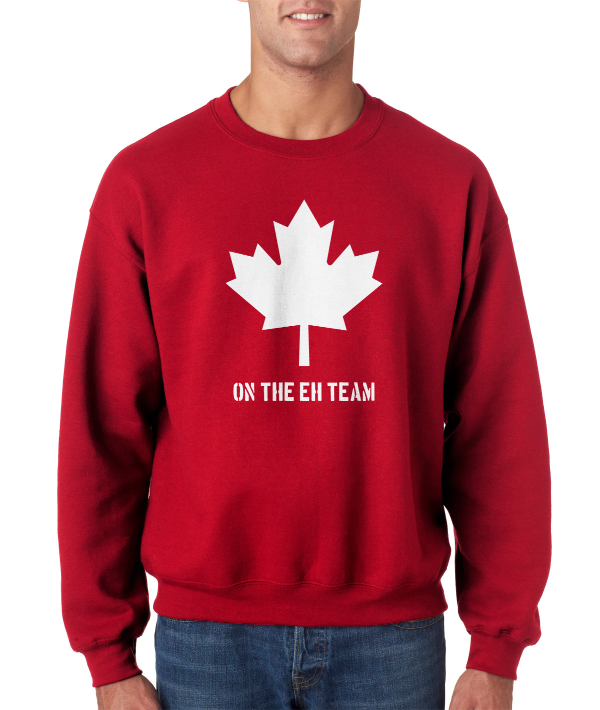 Funny Red On The Eh Team Sweatshirt Nerdy Canada Tee