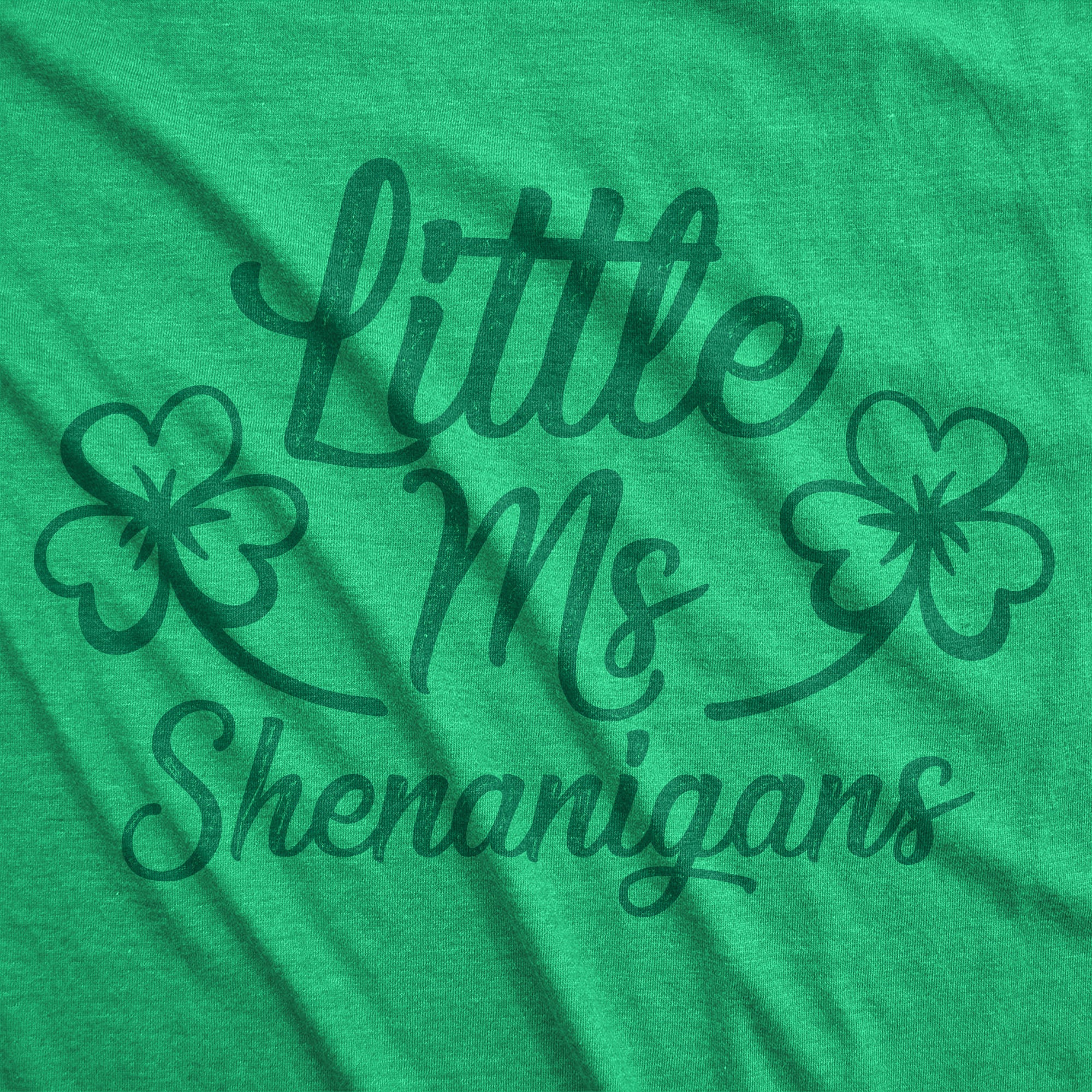 Funny Heather Green Little Ms Shenanigans Womens T Shirt Nerdy Saint Patrick's Day retro Tee
