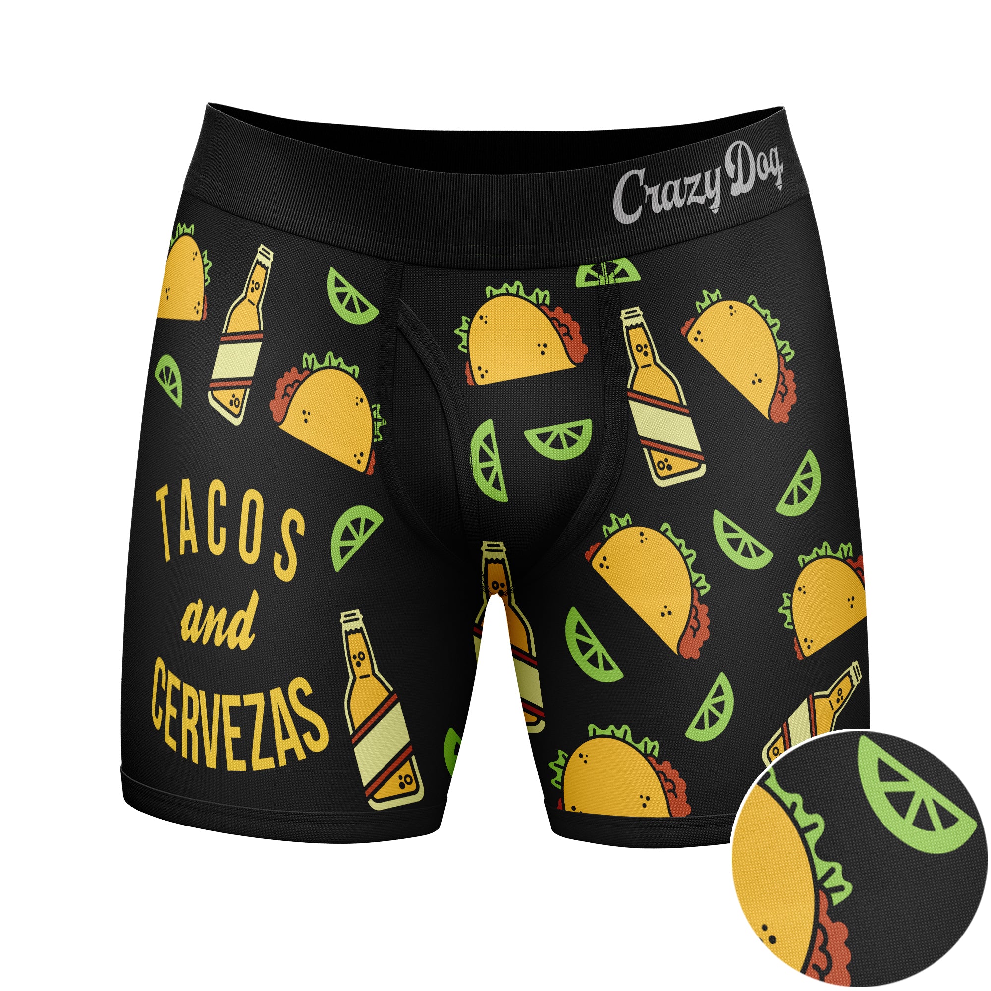 Funny Black Tacos And Cervezas Nerdy Father's Day Beer Drinking Tee
