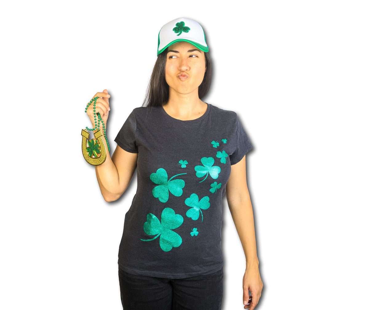 Glitter Shamrocks Women&#39;s T Shirt