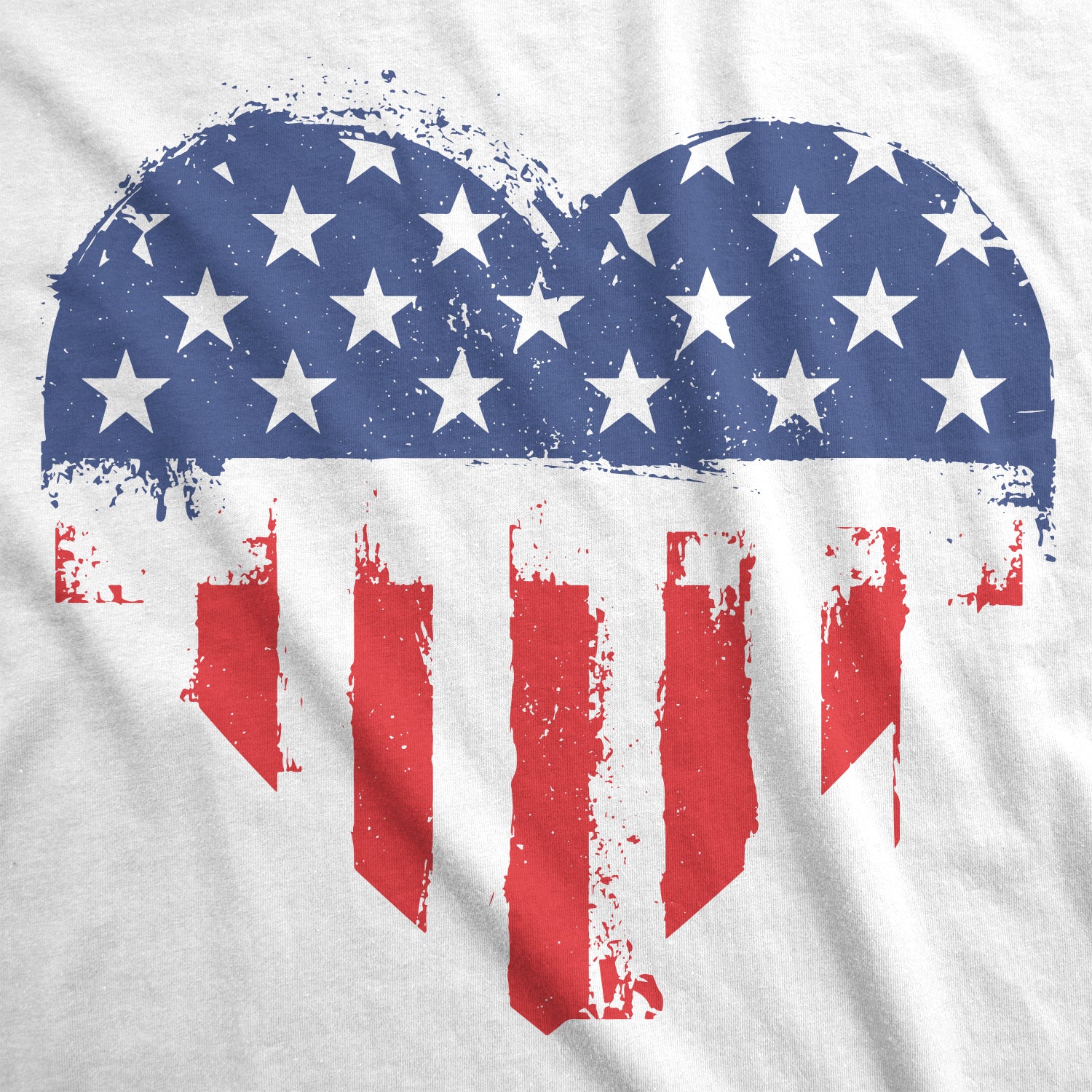Funny White USA Heart Belly Maternity T Shirt Nerdy Fourth of July Tee